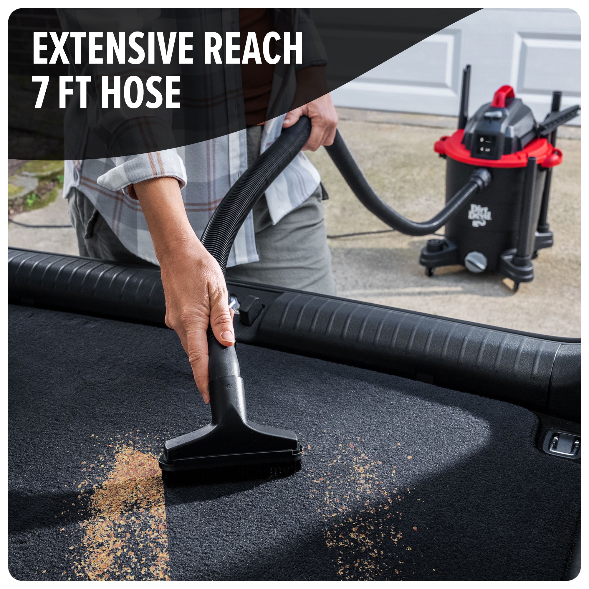 8 Gallon Wet/Dry Vacuum Cleaner - Powerful Shop Vac for Home, Garage & Workshop - Ideal for Cleaning Spills, Dust & Debris