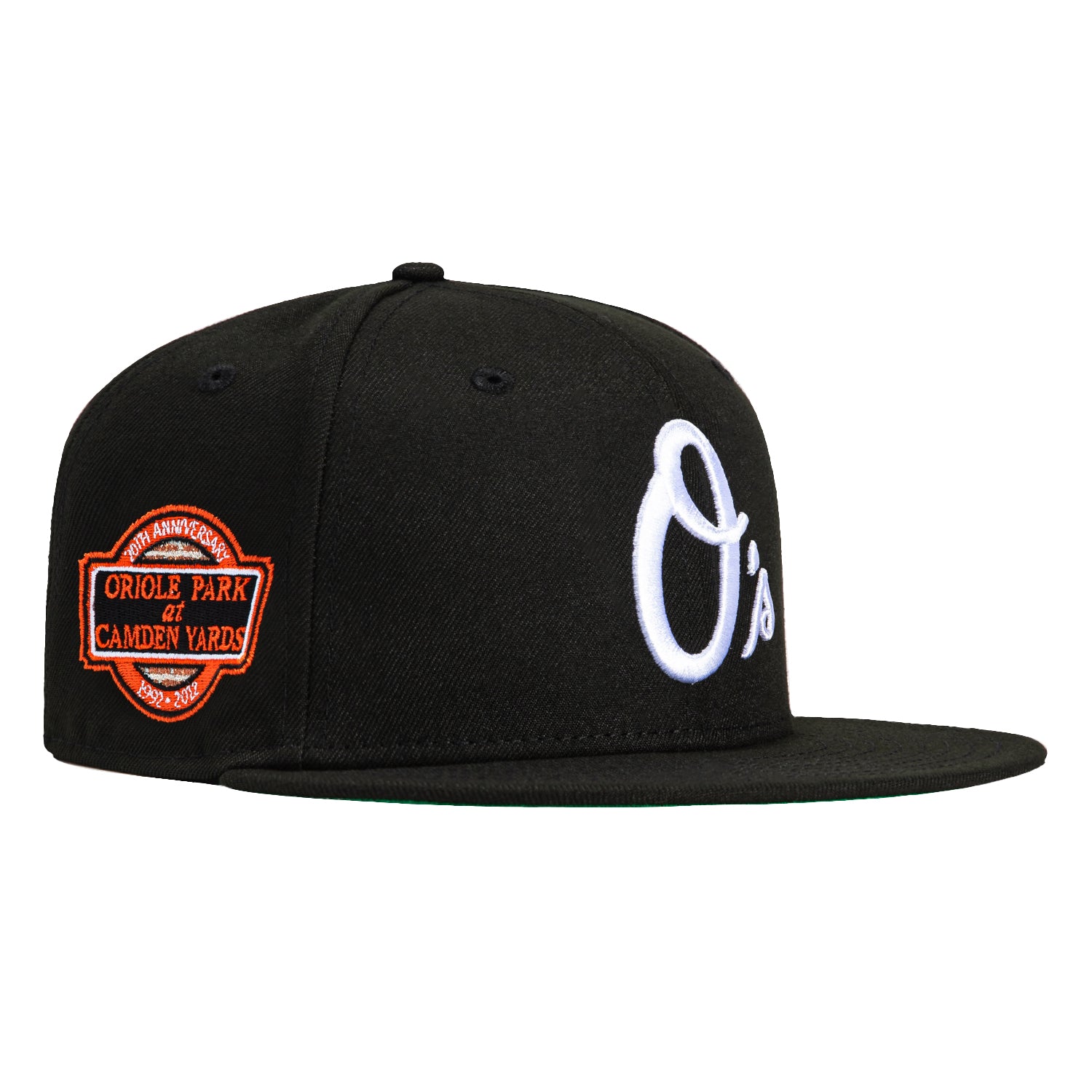 New Era 59Fifty Baltimore Orioles 20th Anniversary Stadium Patch Alternate Baseball Cap - Black & White Adjustable Snapback Hat for MLB Fans, Sports Enthusiasts | Perfect for Games, Collecting, and Casual Wear