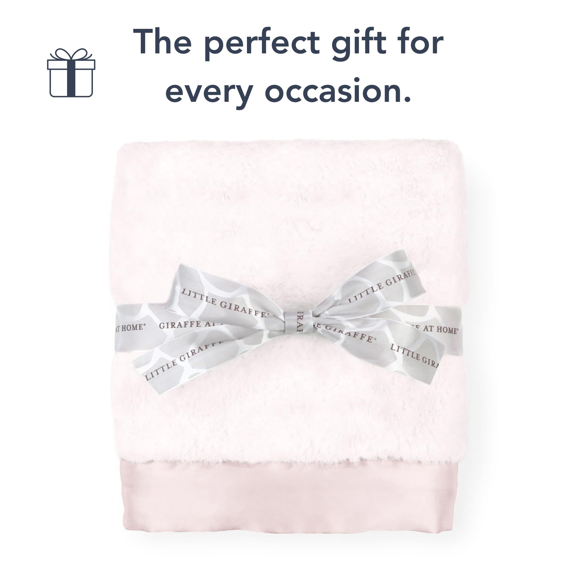 Little Giraffe Baby Blanket - Ultra Soft Luxury Blanket with Satin Trim - Perfect for Strollers, Cribs & Swaddling - Newborn Essentials & Baby Shower Gifts - 29x35 Inches - Pink - Ideal for Nursery, Travel & Photo Props