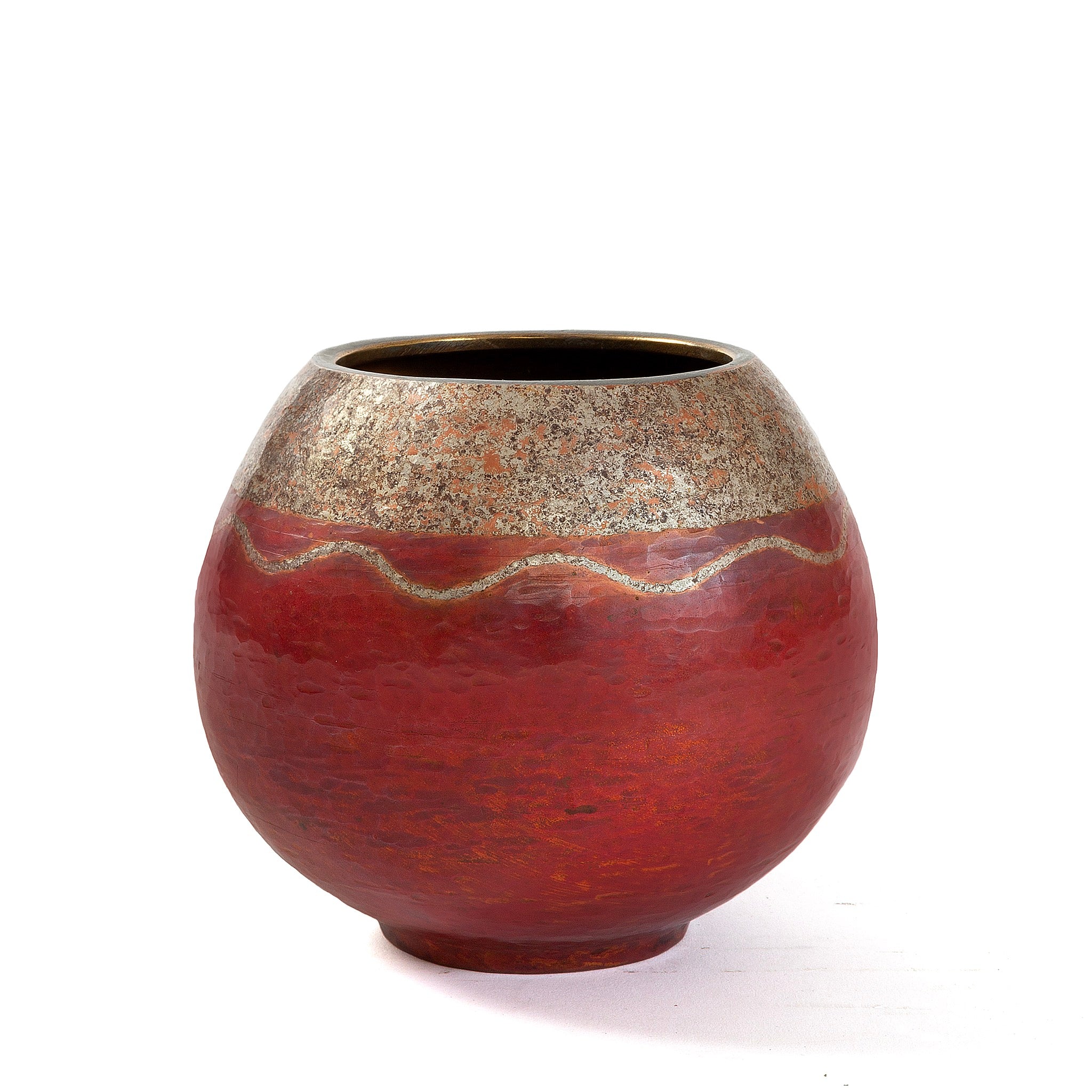 Claudius Linossier Dinanderie Vase - Handcrafted French Art Deco Copper Vase - Perfect for Home Decor, Wedding Centerpieces & Luxury Gifts
