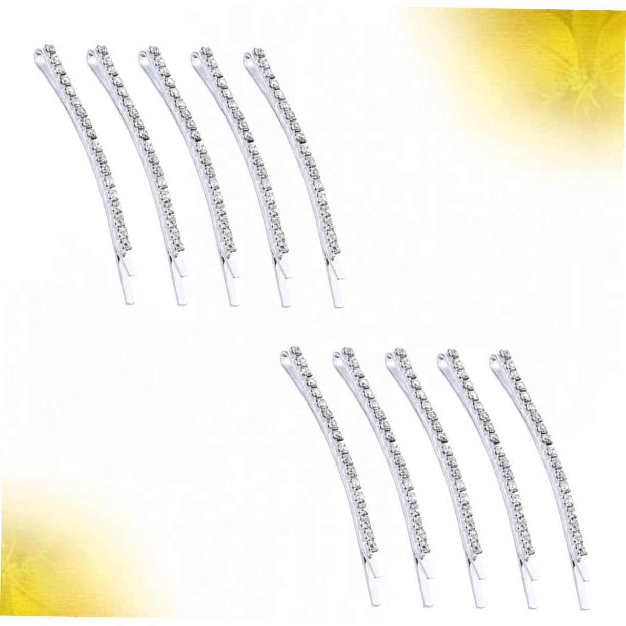Minkissy Rhinestone Hairpins Set - Silver Bang Clips for Women | Elegant Bobby Pins & Hair Accessories for Weddings, Parties & Daily Styling