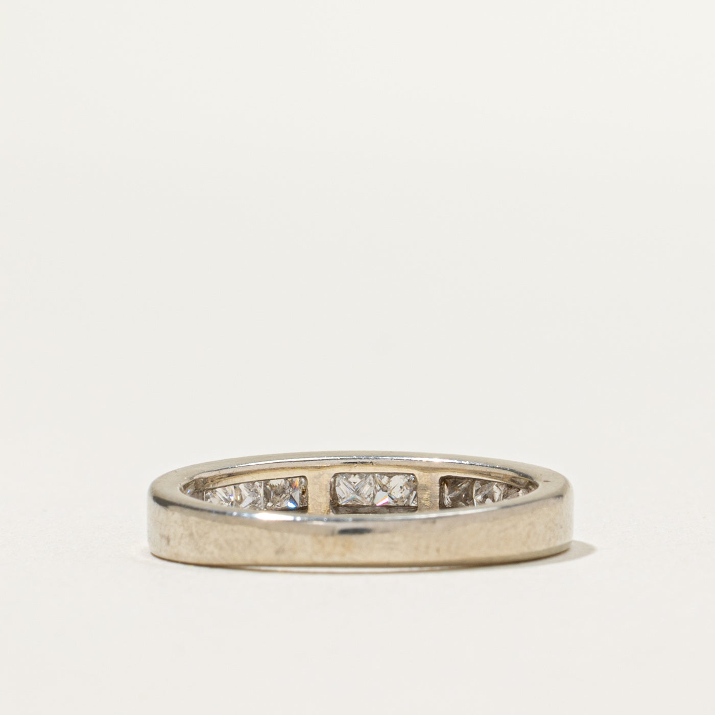 Semi Eternity Diamond Wedding Band Ring | 0.20ctw Round Cut Diamond | Size 5.5 | Perfect for Anniversary, Engagement & Bridal Jewelry Gifts