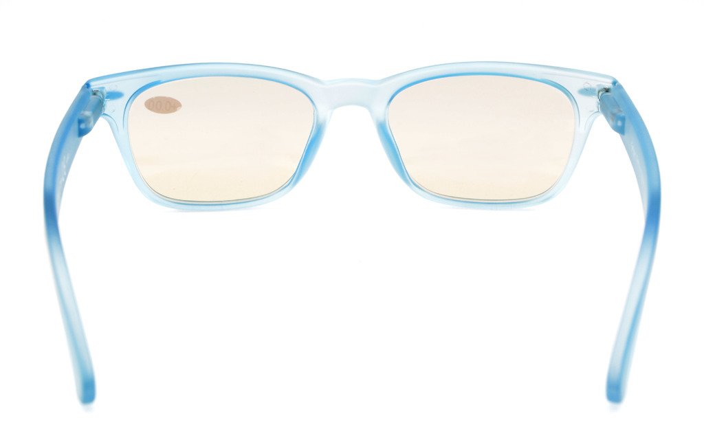 Eyekepper Blue Light Blocking Computer Glasses with Tinted Lens & Matte Blue Frame (0.50 Strength) for Screen Time, Gaming, and Office Work