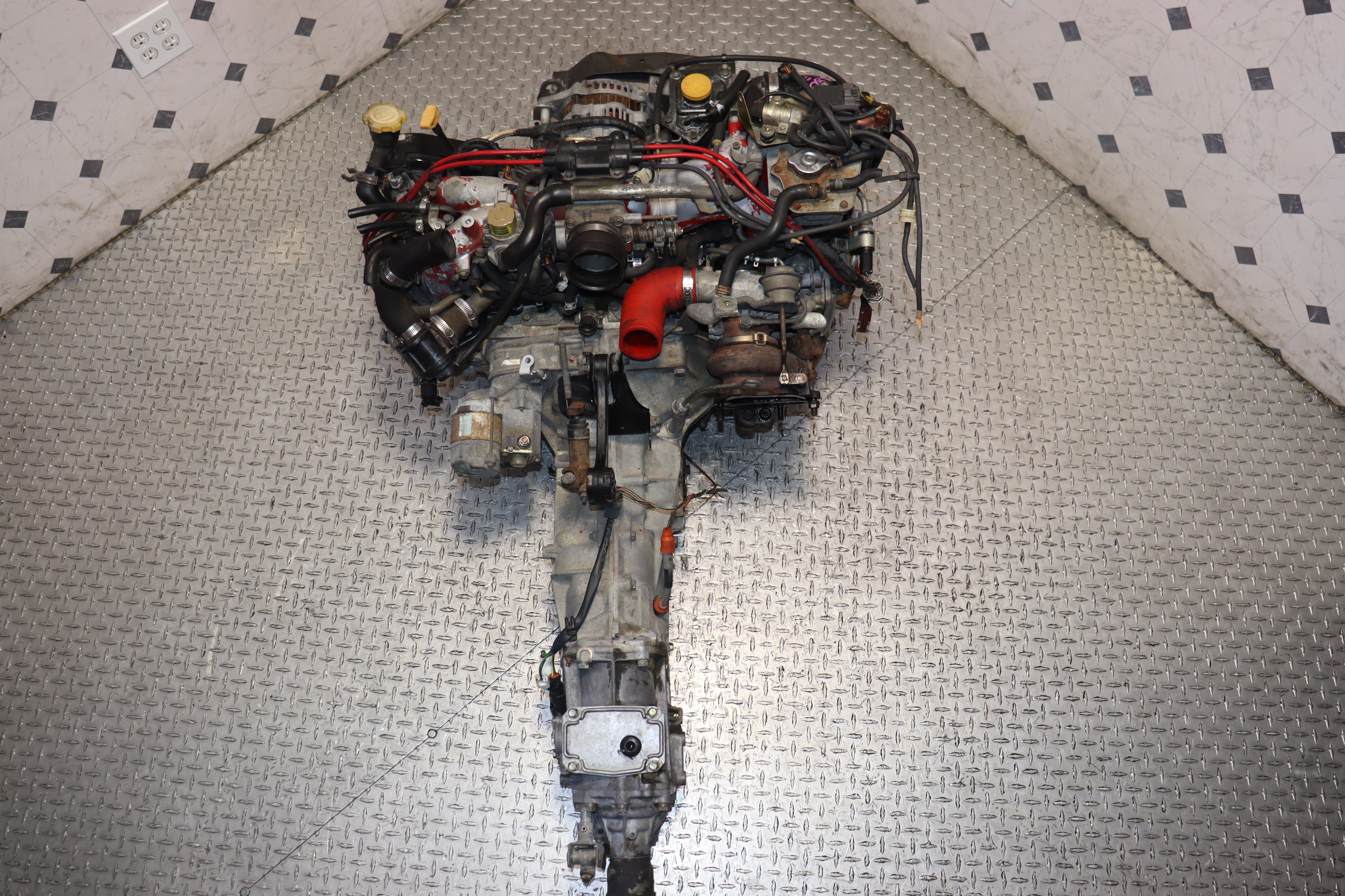 JDM EJ207 Turbo Engine with 5-Speed Manual Transmission - High Performance Subaru Engine for Racing, Drifting & Engine Swap Projects