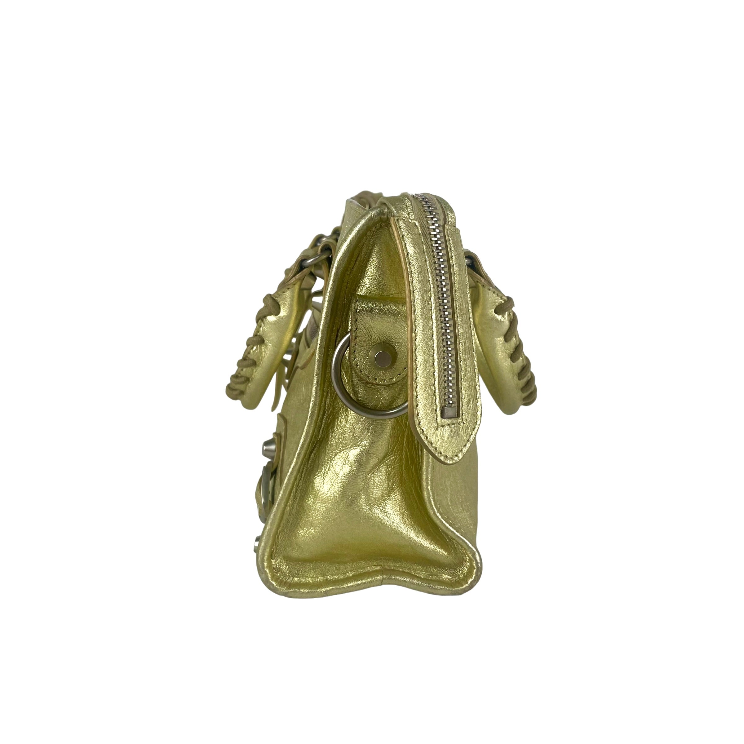 Balenciaga City Mini Gold Crossbody Bag - Luxury Designer Handbag for Women | Perfect for Everyday Use, Travel & Night Out