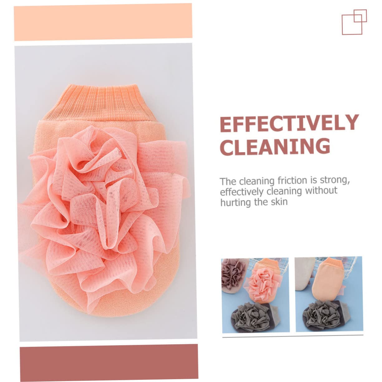 Minkissy Bath Flower Scrub Towel Gloves - 2pcs Exfoliating Mitt Set for Men & Women - Spa Shower Body Wash Gloves for Smooth Skin - Perfect for Home Spa, Bathing, and Exfoliation