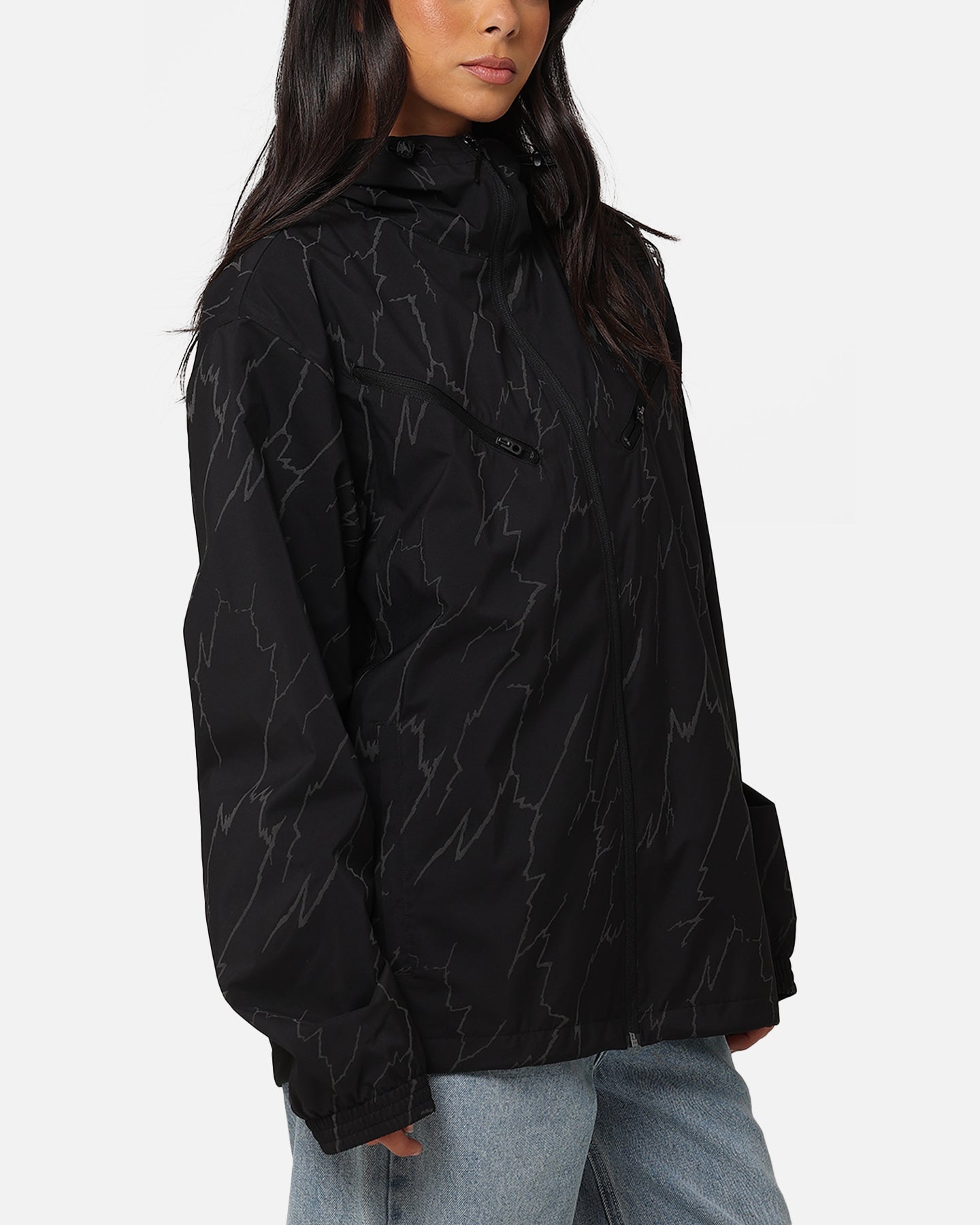 Adidas Lightning Windbreaker Jacket for Men & Women - Lightweight Water-Resistant Running Jacket with Hood - Black Windbreaker for Outdoor Sports & Jogging