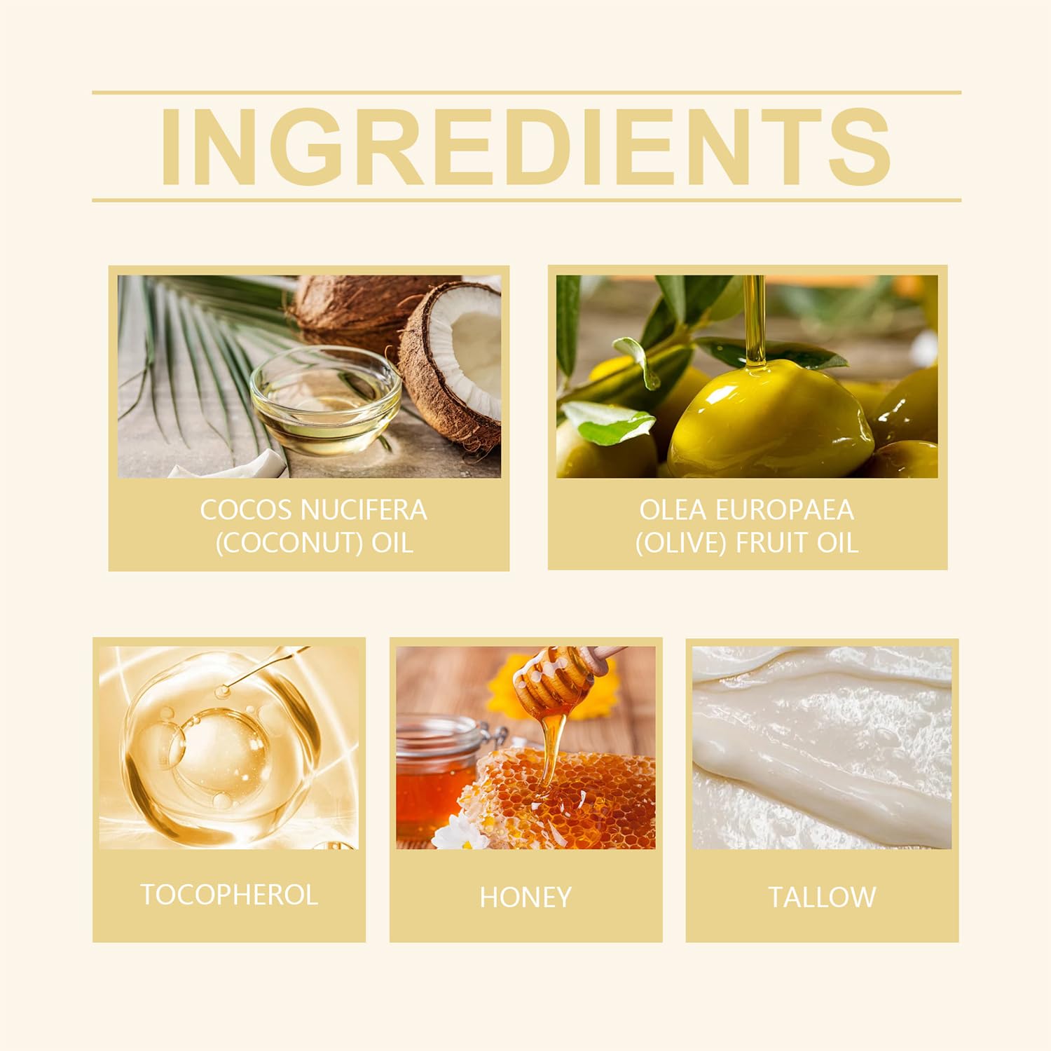 Grass-Fed Tallow & Honey Balm for Skin, Face & Lips - Organic Moisturizer