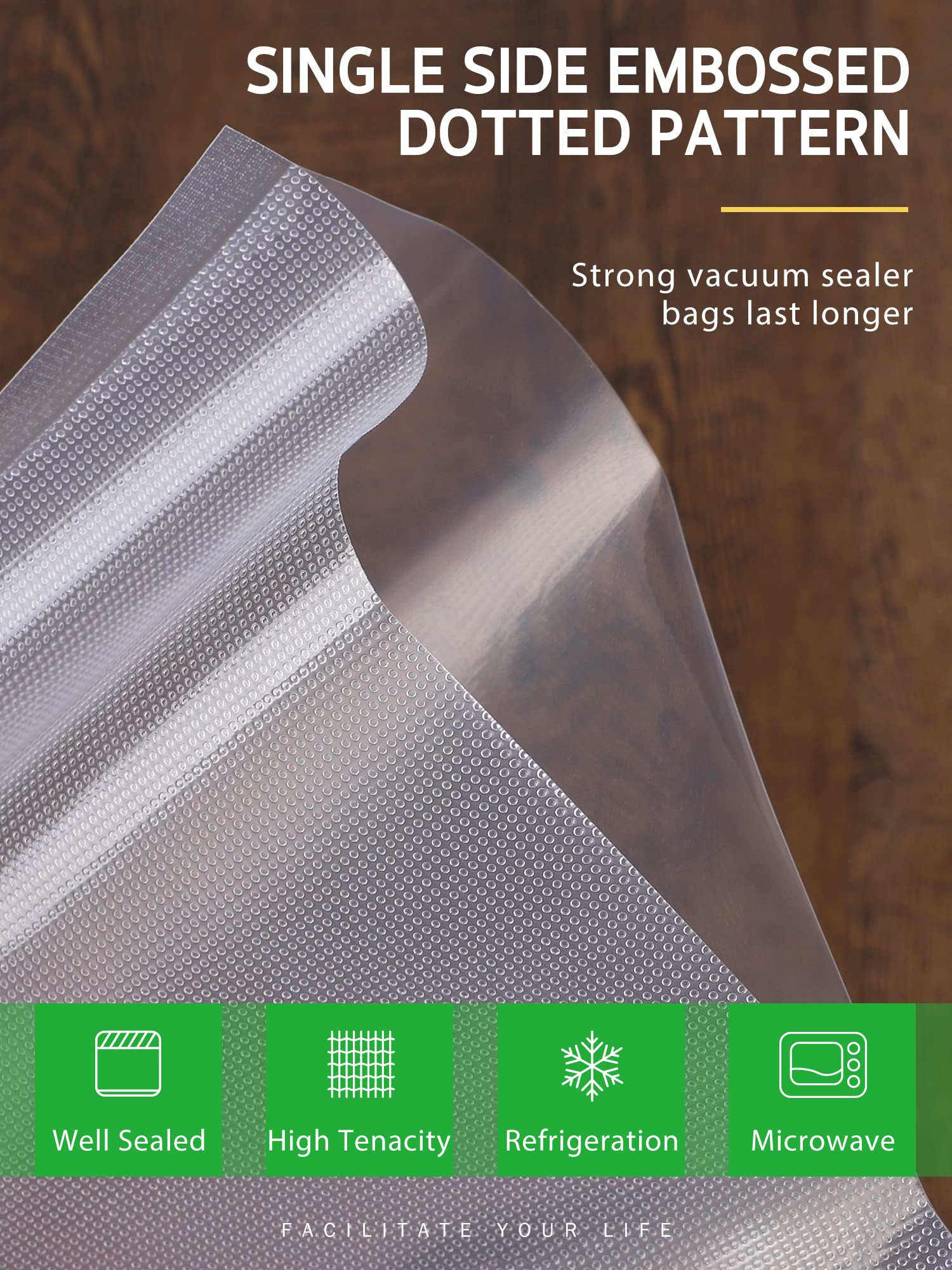 Syntus Vacuum Sealer Bags - 2 Rolls 8