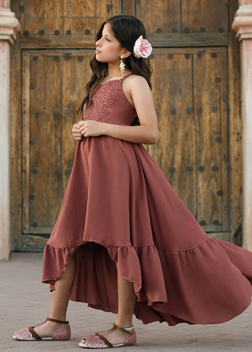 Amala Clay Dress - Women's Elegant Midi Dress for Casual & Party Wear | Perfect for Date Nights, Weddings & Office Outfits