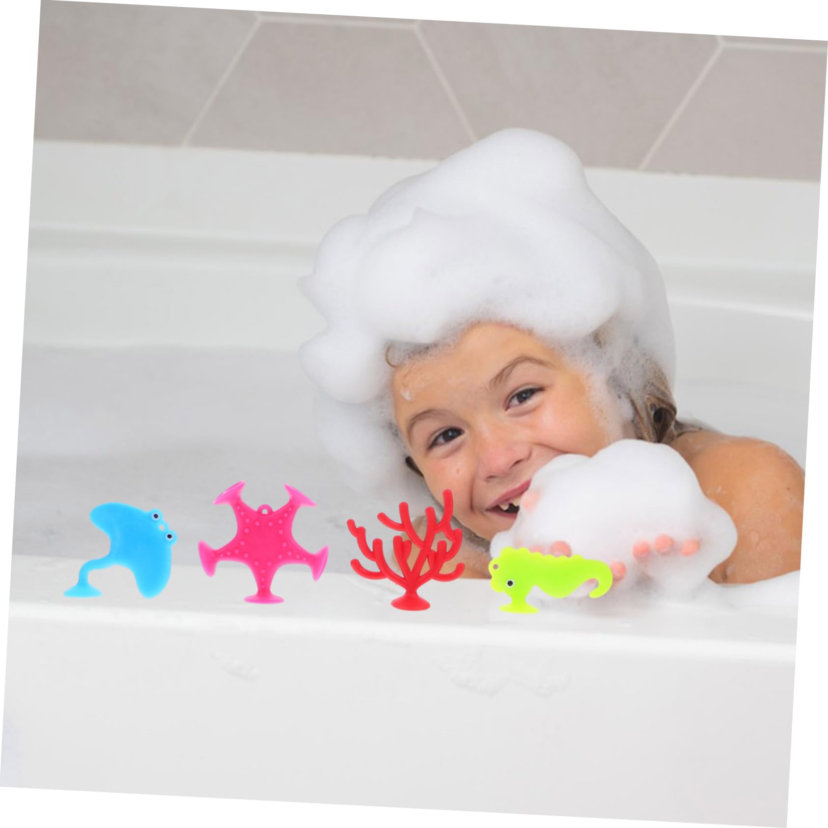 VICASKY 18pcs Suction Cup Bath Toys for Kids - Fun Bathtub Water Play Set, Floating & Sticking Bathroom Toys for Toddlers - Perfect for Bathtime Fun, Sensory Play & Early Learning