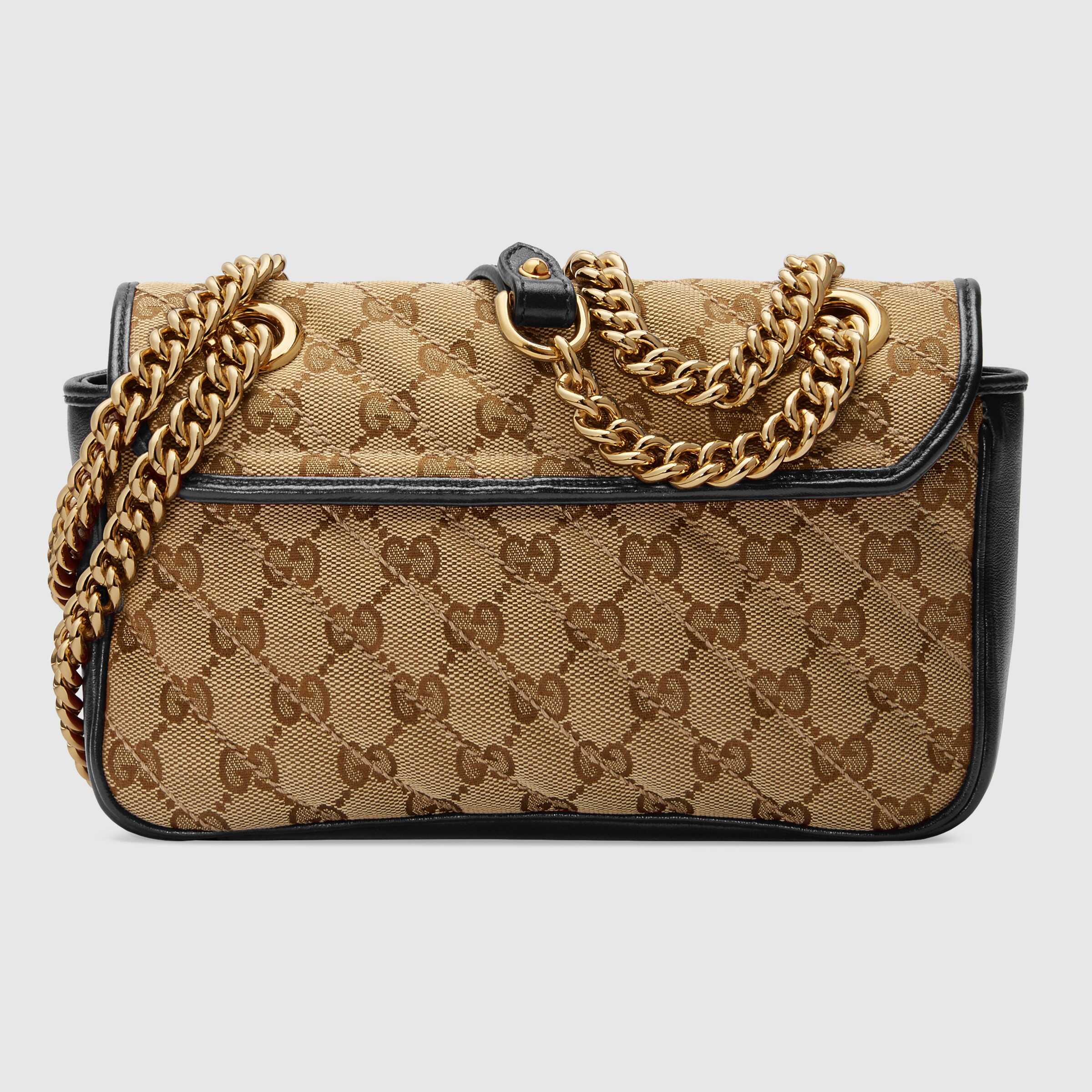 Original Gucci GG Marmont Mini Bag in GG Canvas - Luxury Crossbody Purse for Women, Perfect for Date Night & Evening Events