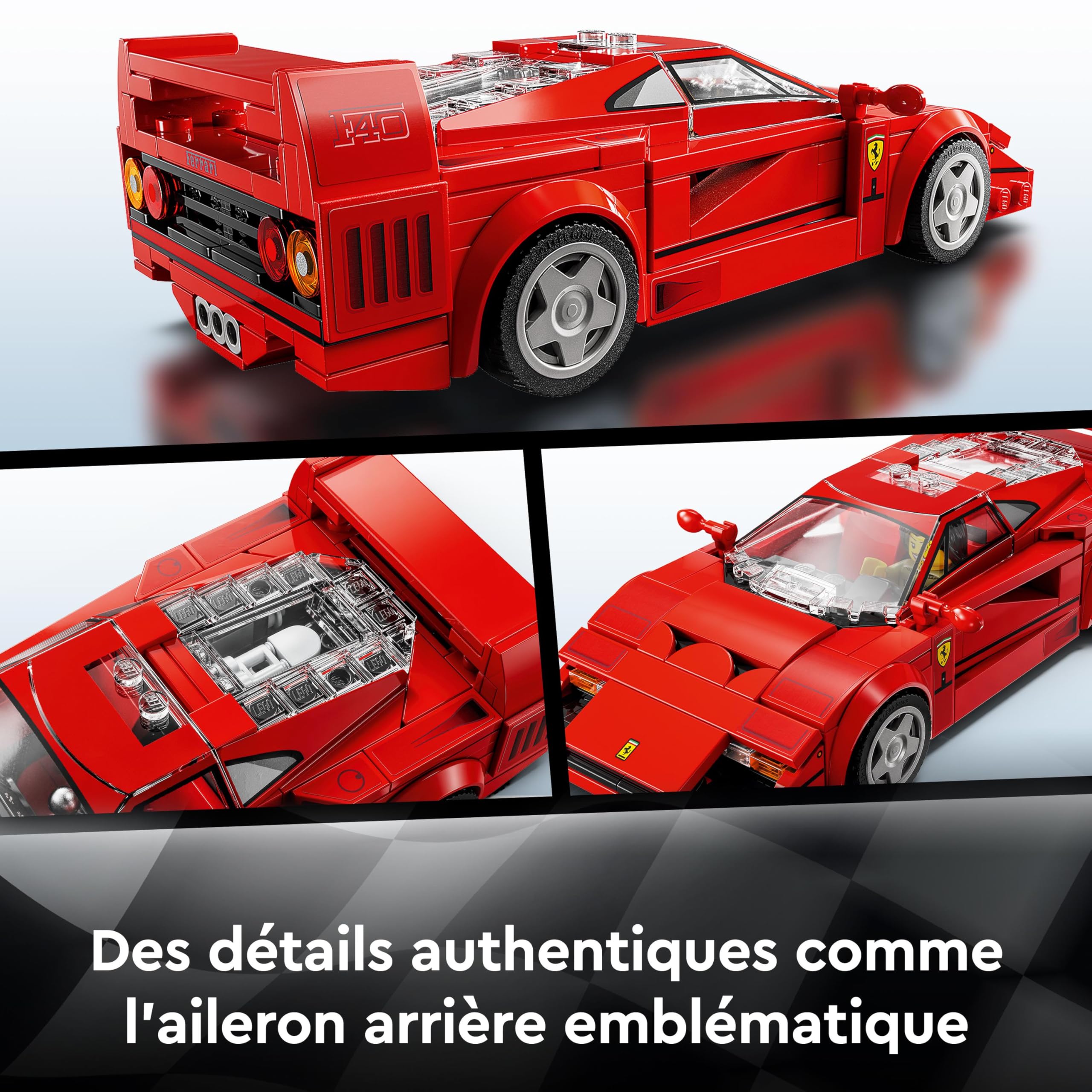 LEGO Speed Champions Ferrari F40 Supercar Building Toy Set with Driver Minifigure - Collector's Construction Kit for Kids, Boys & Girls 76934 - Perfect for Racing Play, Display & Gift Giving