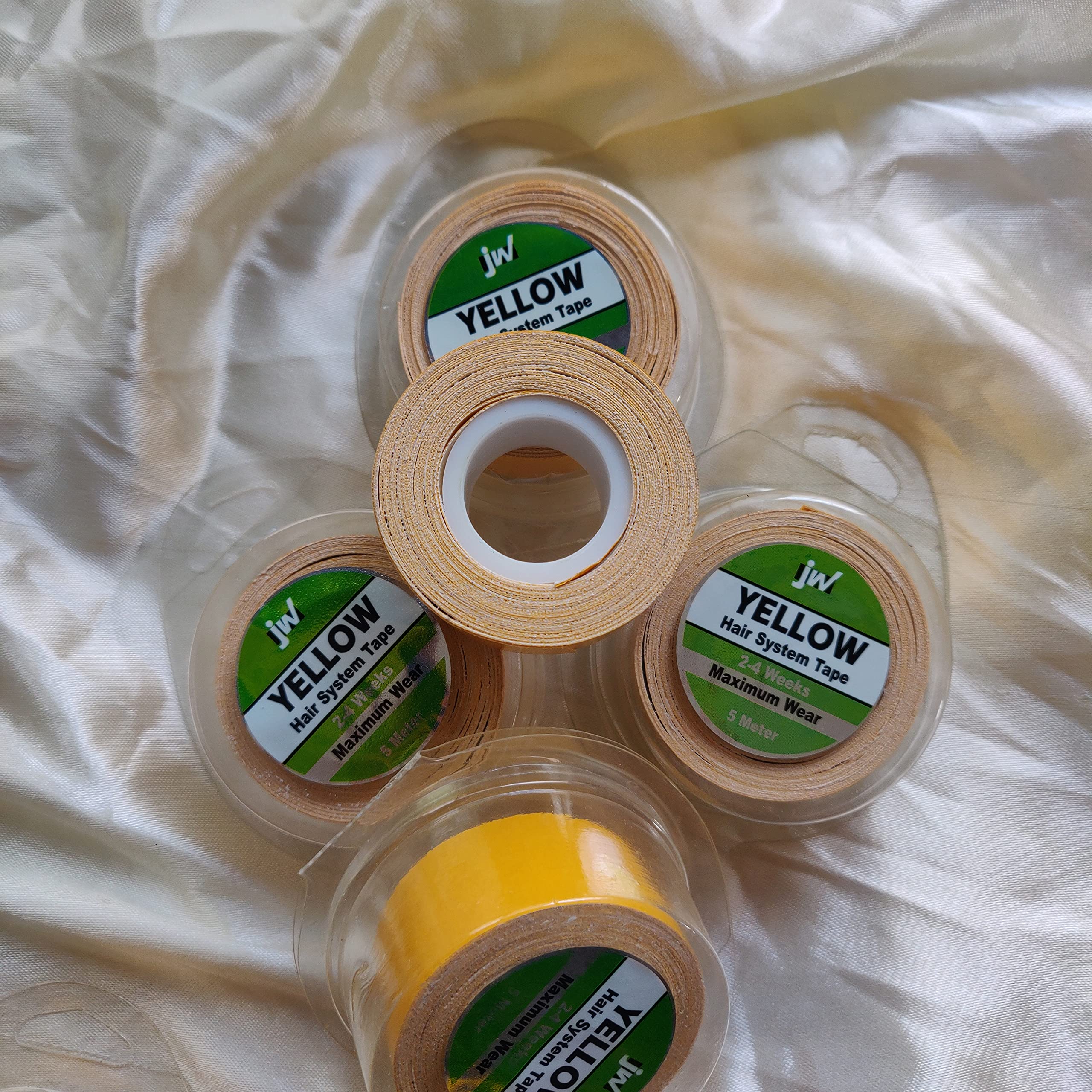 Premium Yellow Hair Patch Tape for Human Hair Systems - Strong Hold & Skin-Friendly Adhesive - Ideal for Wigs, Toupees & Hair Replacement