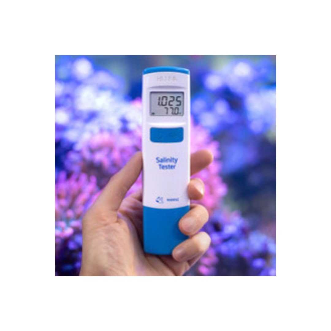 Hanna HI98319 Digital Marine Salinity Tester - Portable Saltwater Tester for Aquariums, Pools & Seawater Testing | Accurate Salinity Checker for Saltwater Fish Tanks, Marine Biology & Oceanography