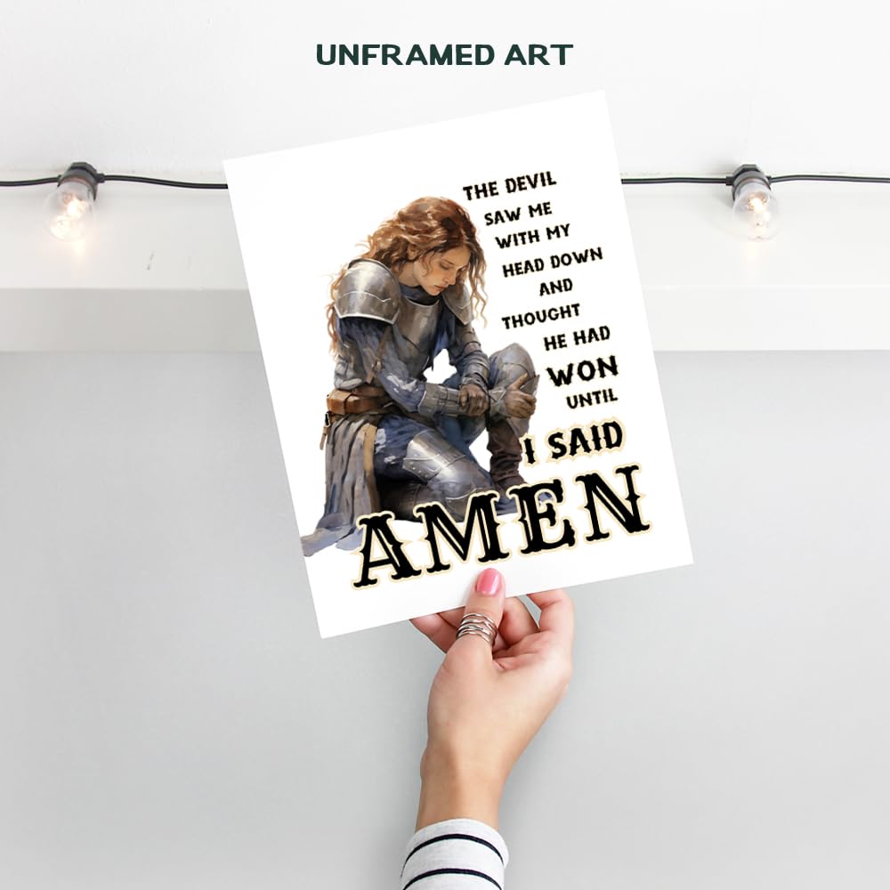 Inspirational Christian Wall Art for Women - Positive Spiritual Quotes & Motivational Decor for Bedroom, Teen Daughter - Religious Gifts & Prayer Room Decor | Perfect for Home, Office & Church Decorations