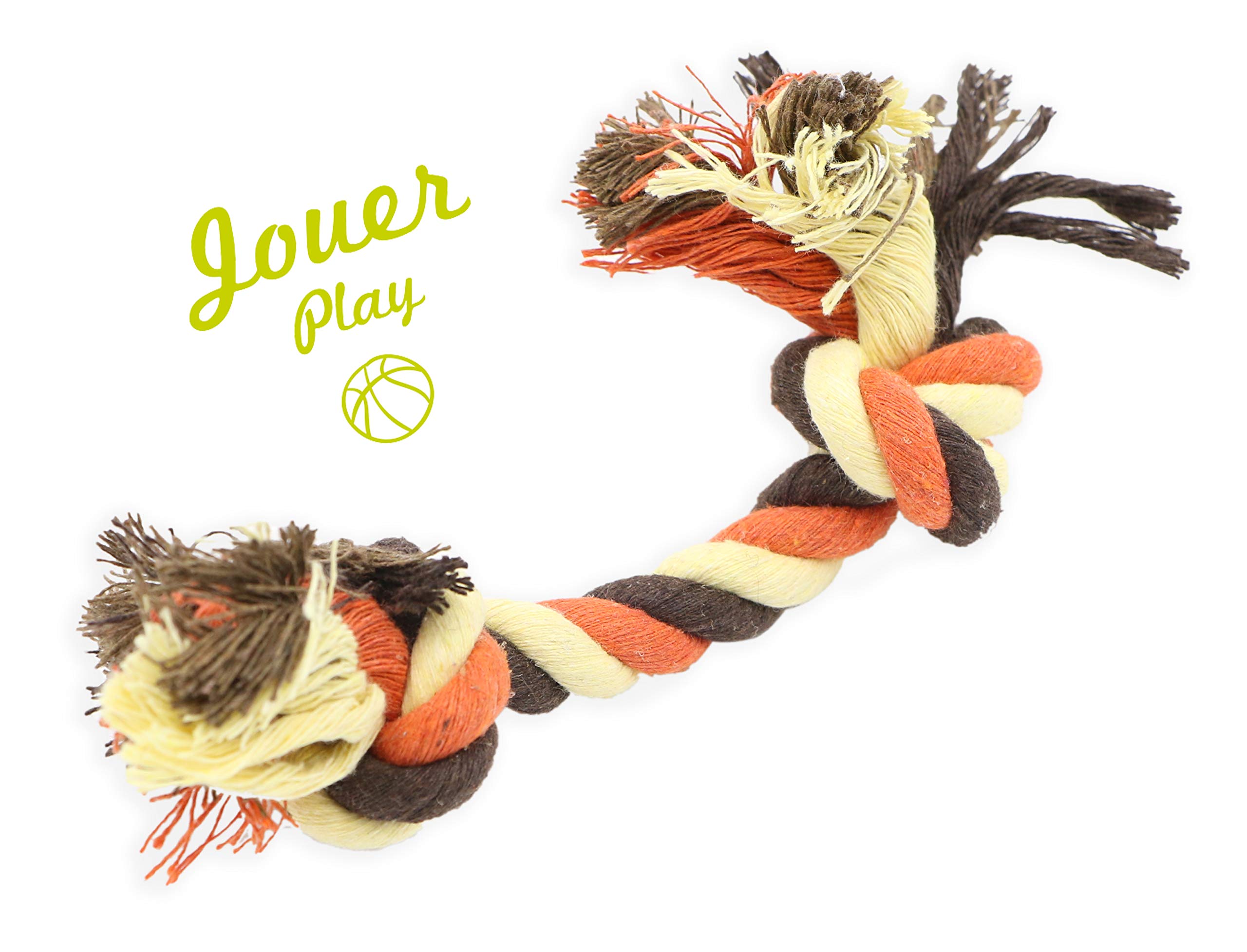 Durable Cotton Rope Dog Toy - 15cm Chew-Resistant Puppy Teething Toy for Small & Medium Dogs - Perfect for Fetch, Tug-of-War & Dental Health