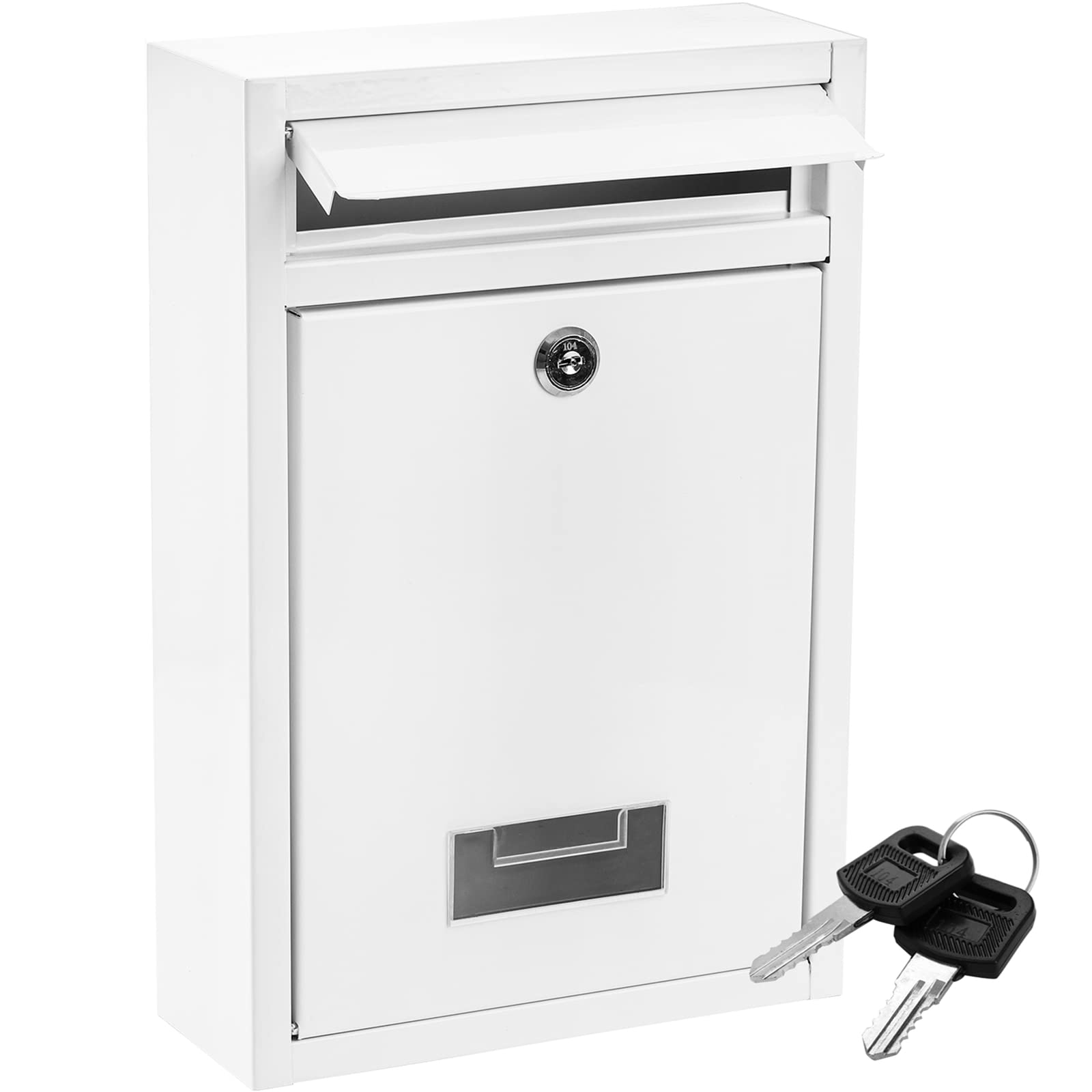 Secure Locking Mailbox with Key - Heavy Duty Steel Drop Box for Letters & Envelopes | Weatherproof Home & Office Mail Collection | Perfect for Apartments, Businesses & Residential Use