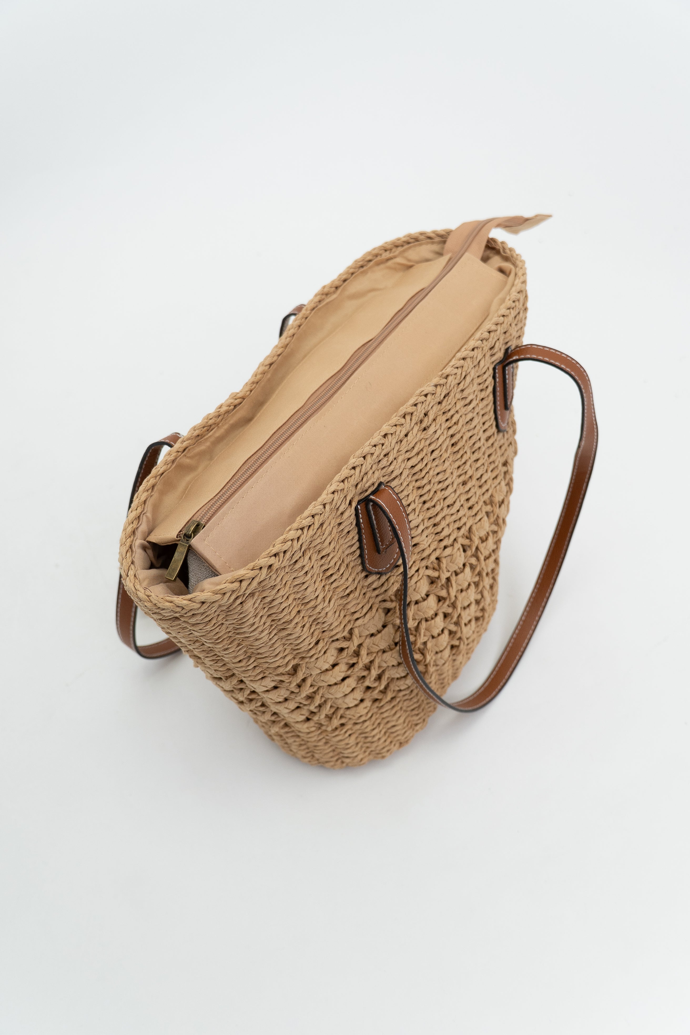 Cheryl Natural Rattan Handbag for Women - Stylish Woven Straw Tote Bag for Beach, Vacation & Summer Outfits