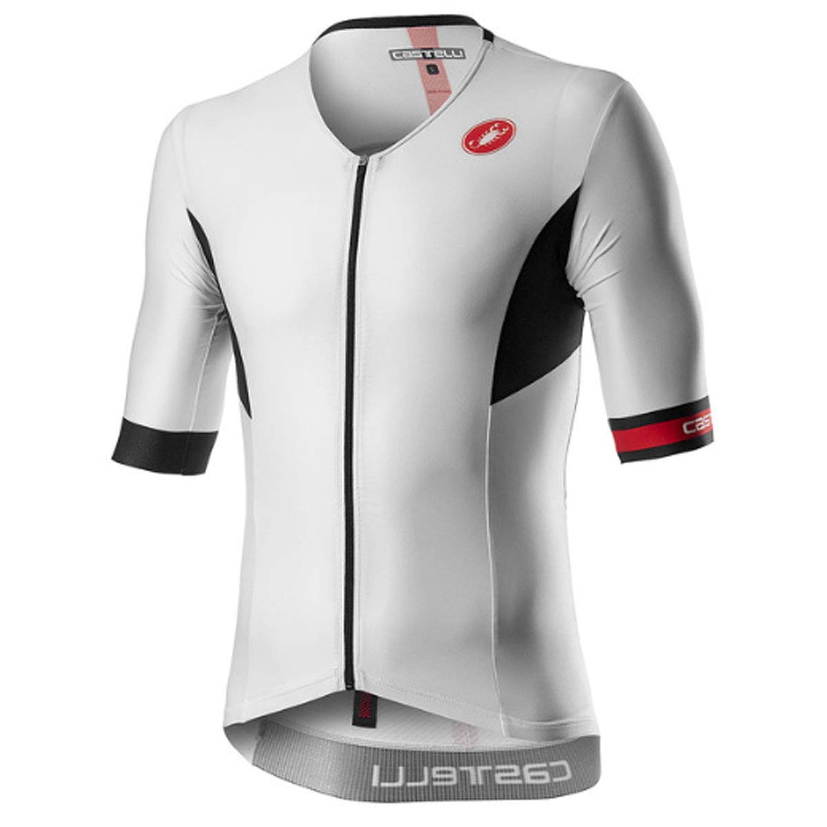 Castelli Men's Free Speed 2 Race Tri Top - White, Large - High Performance Triathlon Jersey for Cycling, Running & Swimming - Breathable Quick-Dry Fabric for Competitive Athletes
