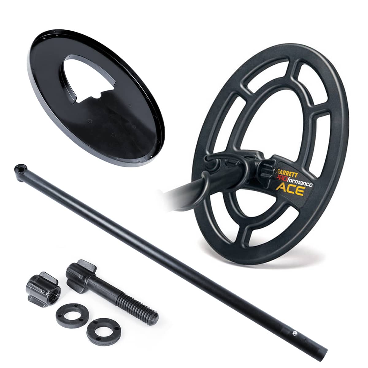 Garrett 7 x 10 ACE Series PROformance Metal Detector Search Coil with Cover, Lower Rod & Hardware - Perfect for Treasure Hunting, Beach Combing & Gold Prospecting