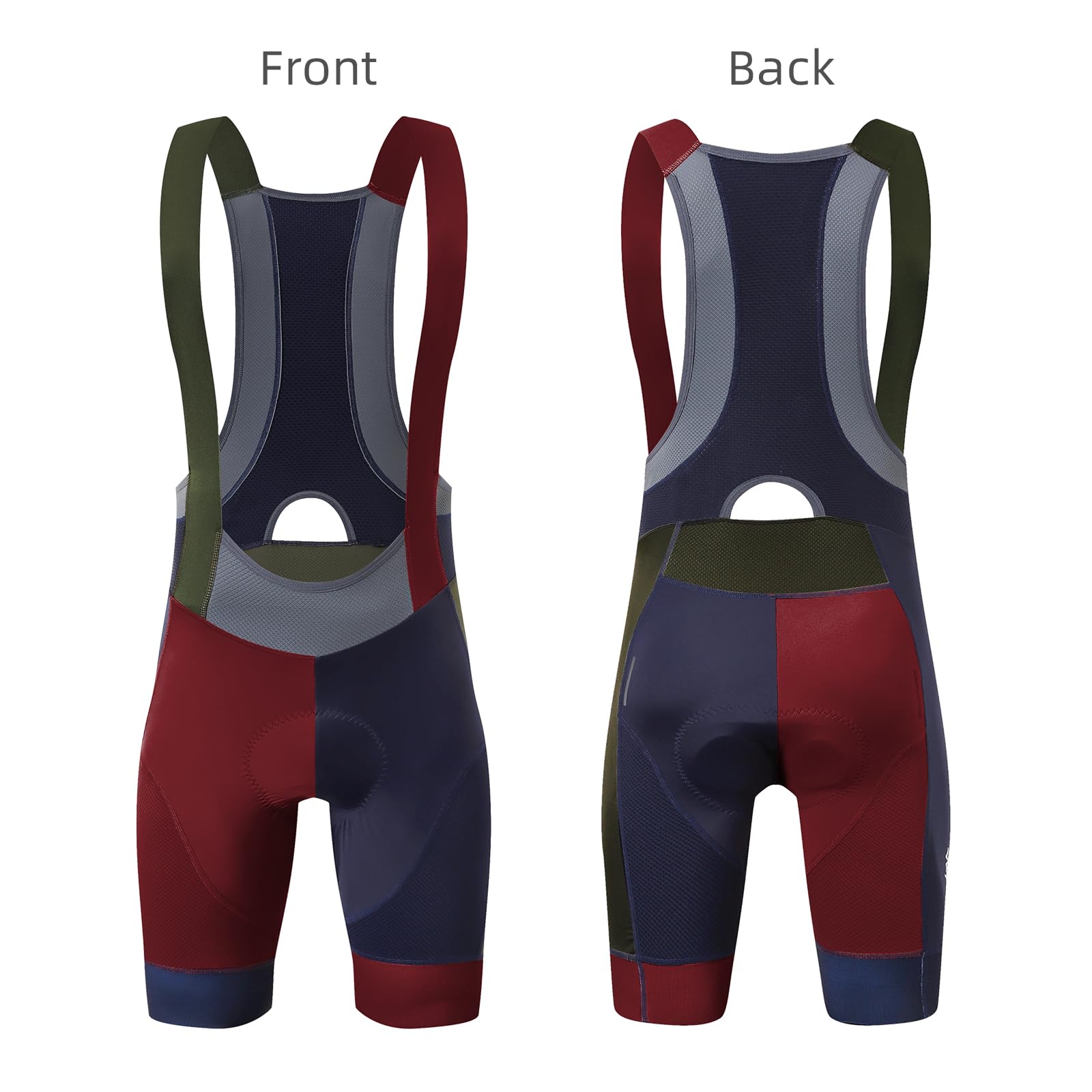 **Men's Cycling Bib Shorts - Breathable Padded Bike Tights for Road Cycling & Training - Comfortable Bicycle Riding Gear for Long-Distance & Endurance Rides**