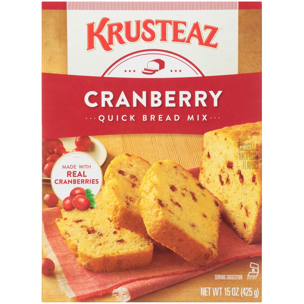 Krusteaz Cranberry Orange Quick Bread Mix - 18.6 Oz | Easy Homemade Sweet Bread | Perfect for Holidays, Breakfast & Gifting