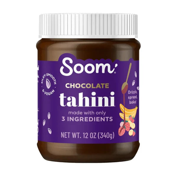 Soom Premium Chocolate Tahini Spread - Rich & Creamy Sesame Butter with Cocoa - Perfect for Toast, Desserts & Healthy Snacks