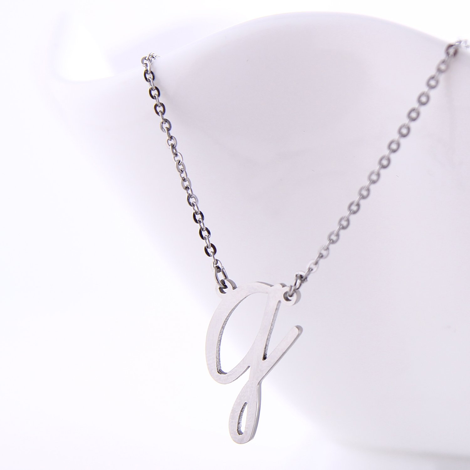 AOLO Initial G Necklace for Women - Stainless Steel Personalized Name Pendant - Perfect Gift for Girlfriend, Wife, Daughter - Great for Birthdays, Anniversaries & Valentine's Day