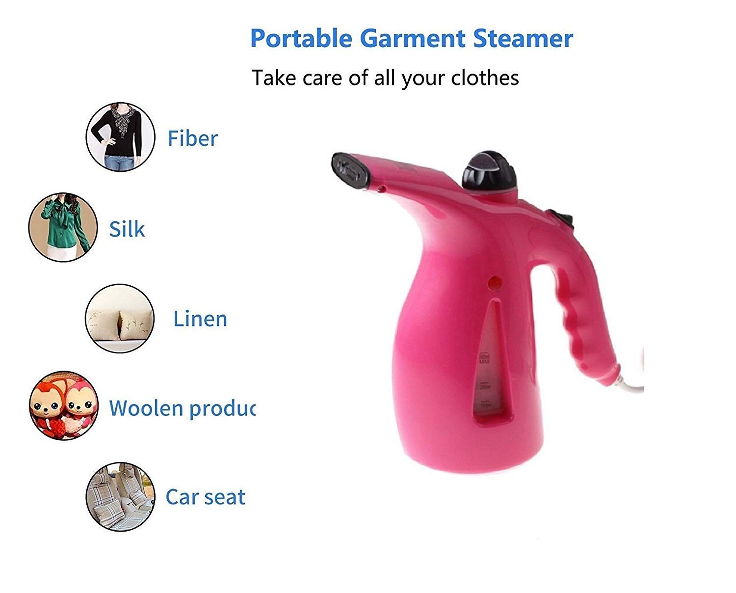 Sevia 2 in 1 Garment & Facial Steamer - 750W Fast Heating Portable Clothes Steamer and Face Steamer for Home, Travel, Spa & Beauty Care | Wrinkle Remover for Dresses, Suits & Skincare Routine