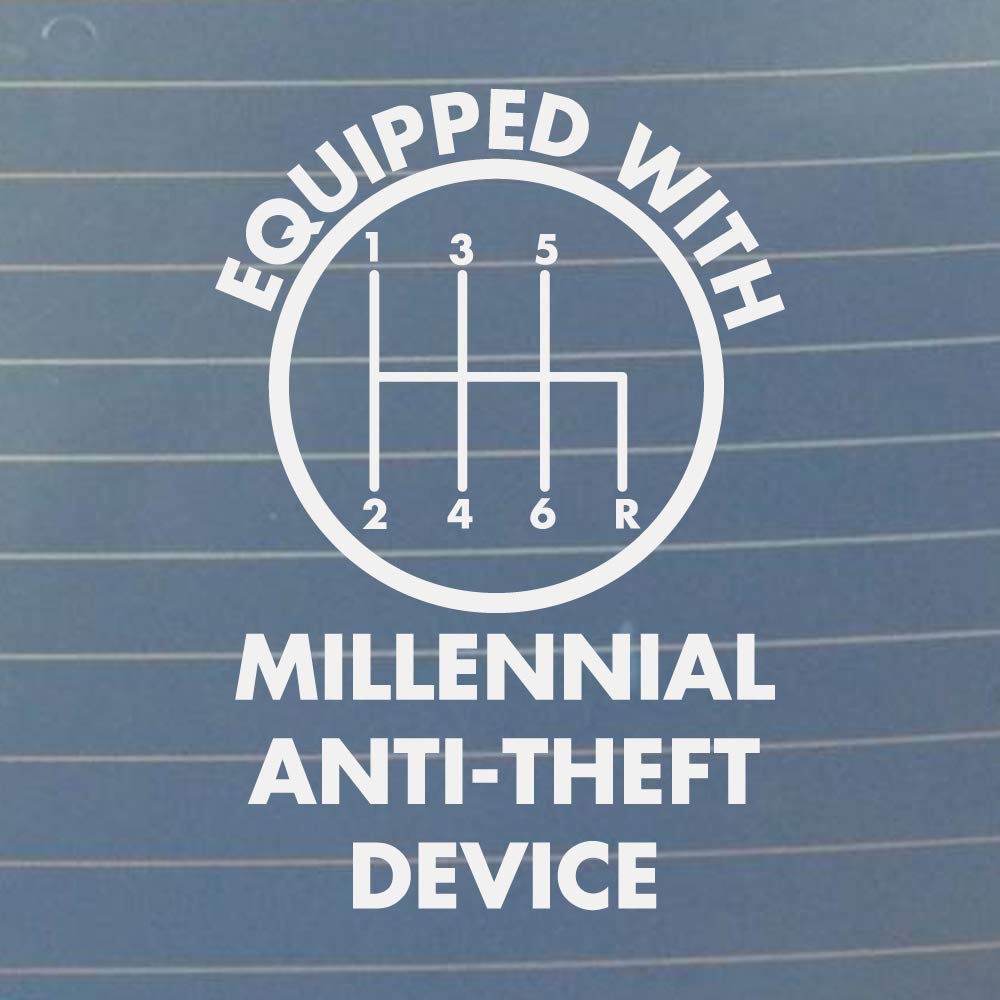 6 Inch White Vinyl Milk Mug Design Decal with Anti-Theft Stick Shift - Perfect for Car Laptop Water Bottle Decoration & Millennial Gifts