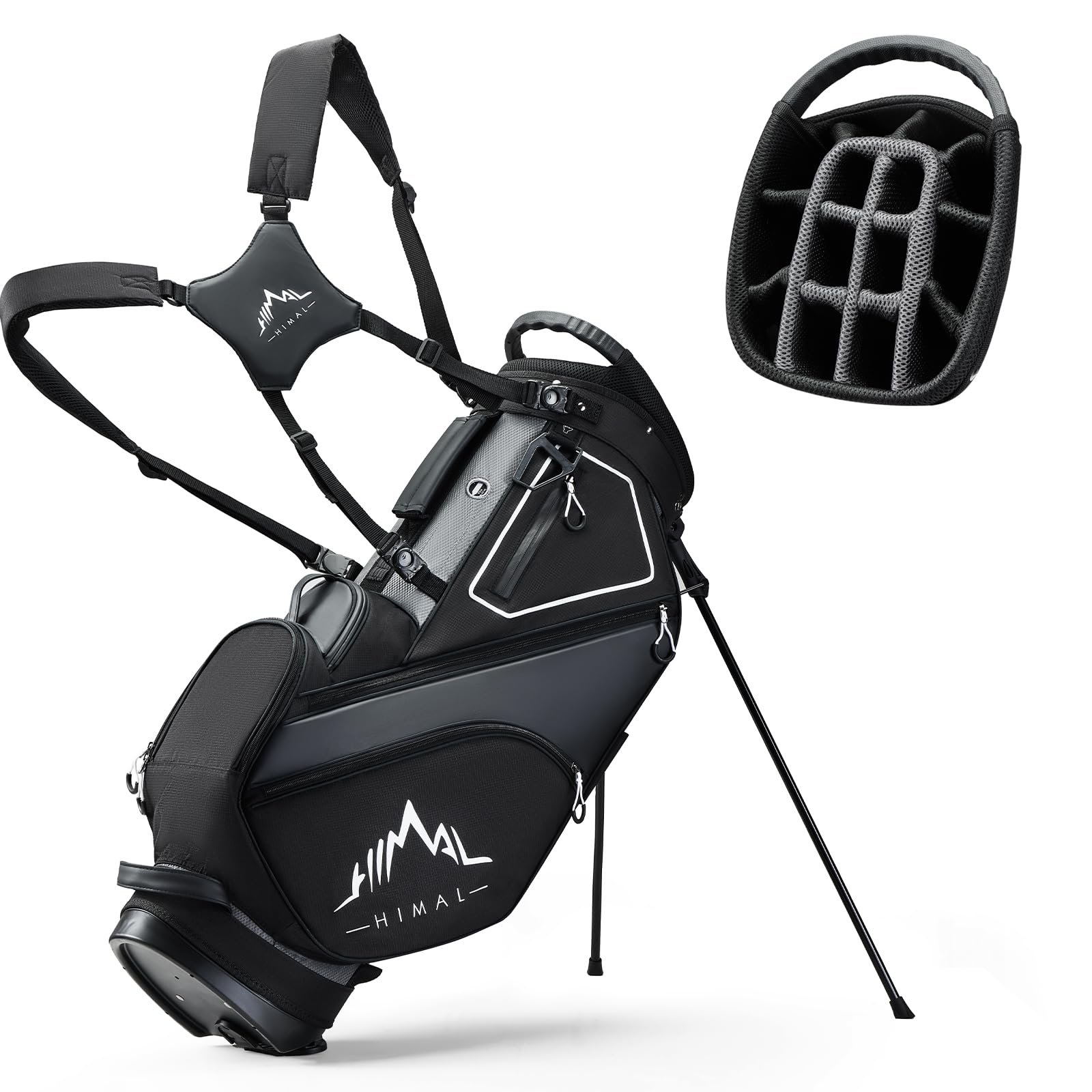 **14-Way Divider Lightweight Golf Stand Bag for Men & Women – Multiple Pockets, Dual Strap & Rain Cover – Perfect for Driving Range, Tournaments & Travel**