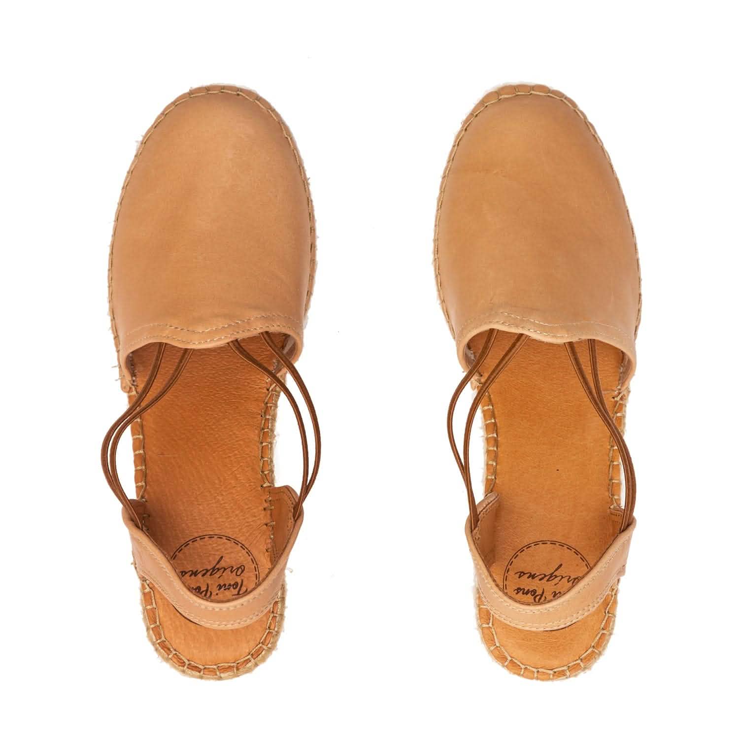 Women's Plain Leather Wedge Espadrilles - Comfortable Slip-On Summer Shoes for Casual Wear & Beach Outings | Torino P