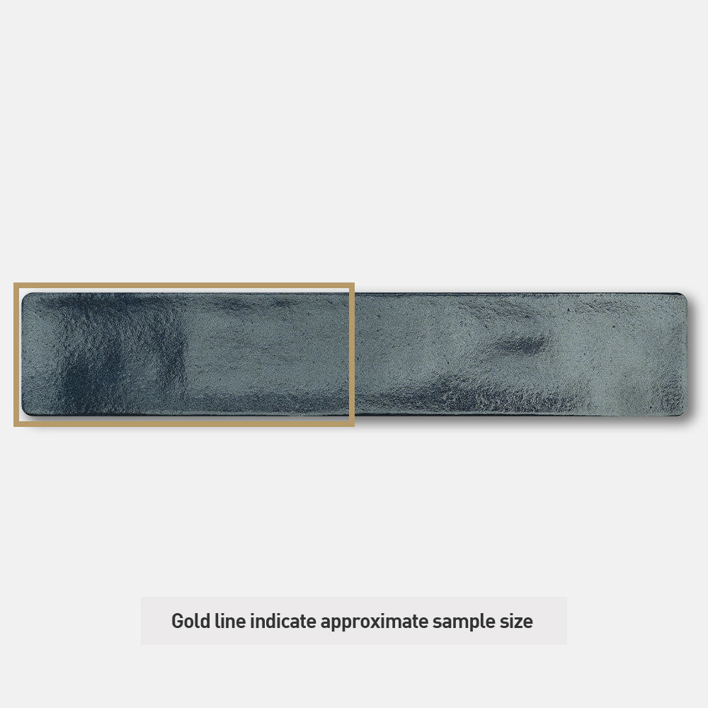 Handmade Mykonos Midnight Blue 50X250 Zellige Matte Subway Tile - Perfect for Kitchen Backsplash, Bathroom Walls & Mediterranean-Inspired Home Decor