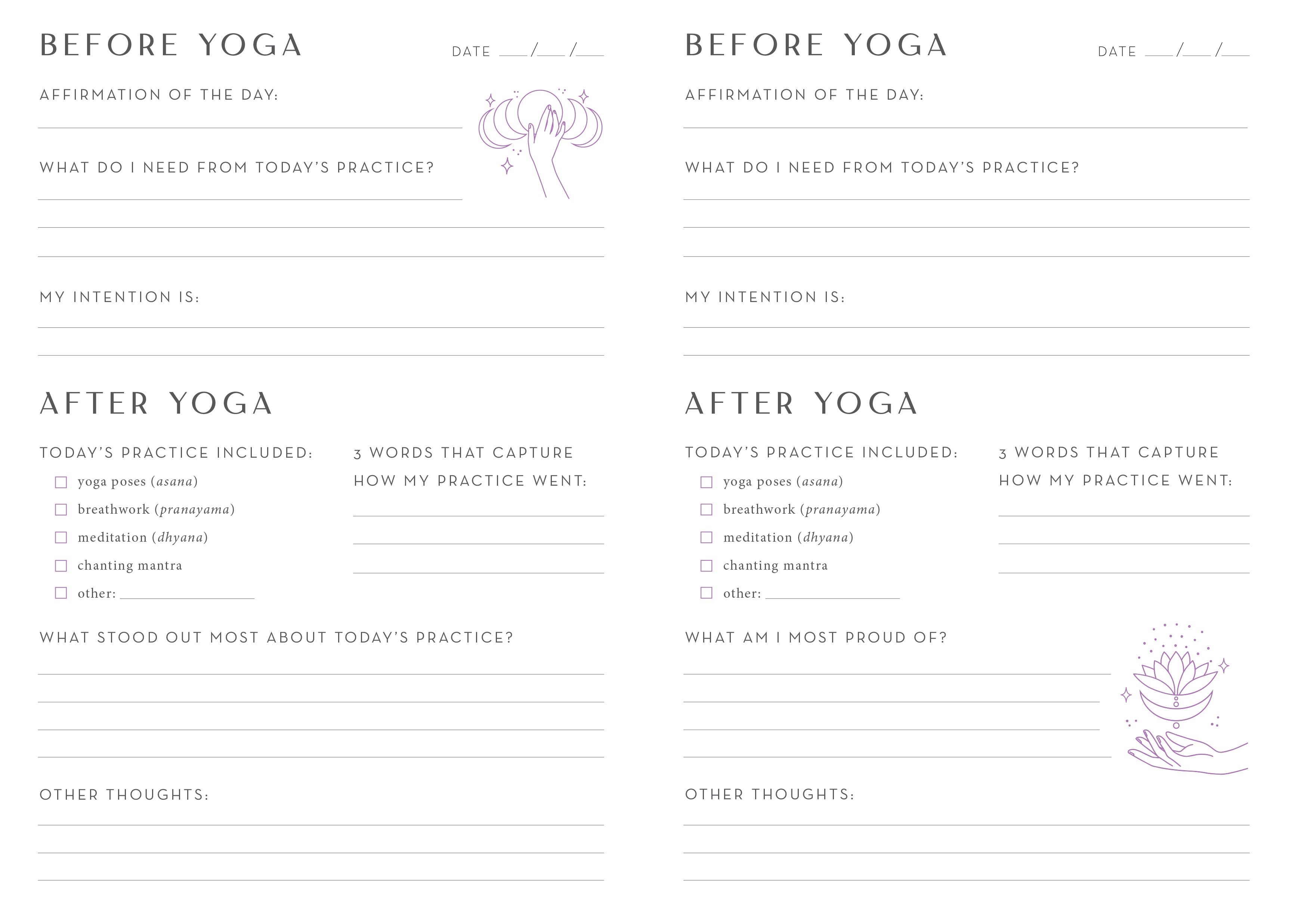 My Yoga Journey - Inspirational Yoga Mat for Home & Studio Practice - Perfect for Beginners & Advanced Yogis