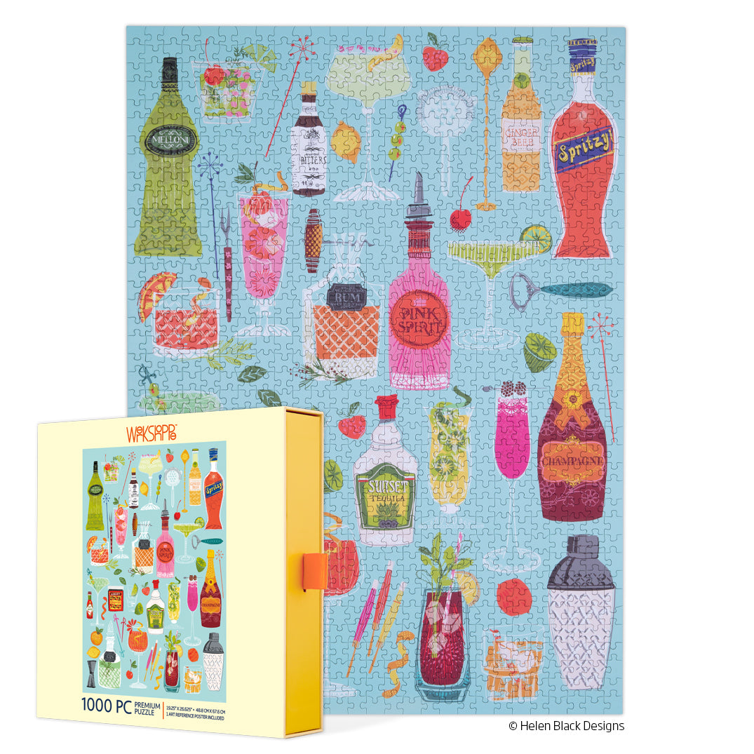5 O'Clock Somewhere 1000 Piece Jigsaw Puzzle for Adults - Tropical Beach Sunset Scene - Perfect for Relaxation, Stress Relief & Family Game Night