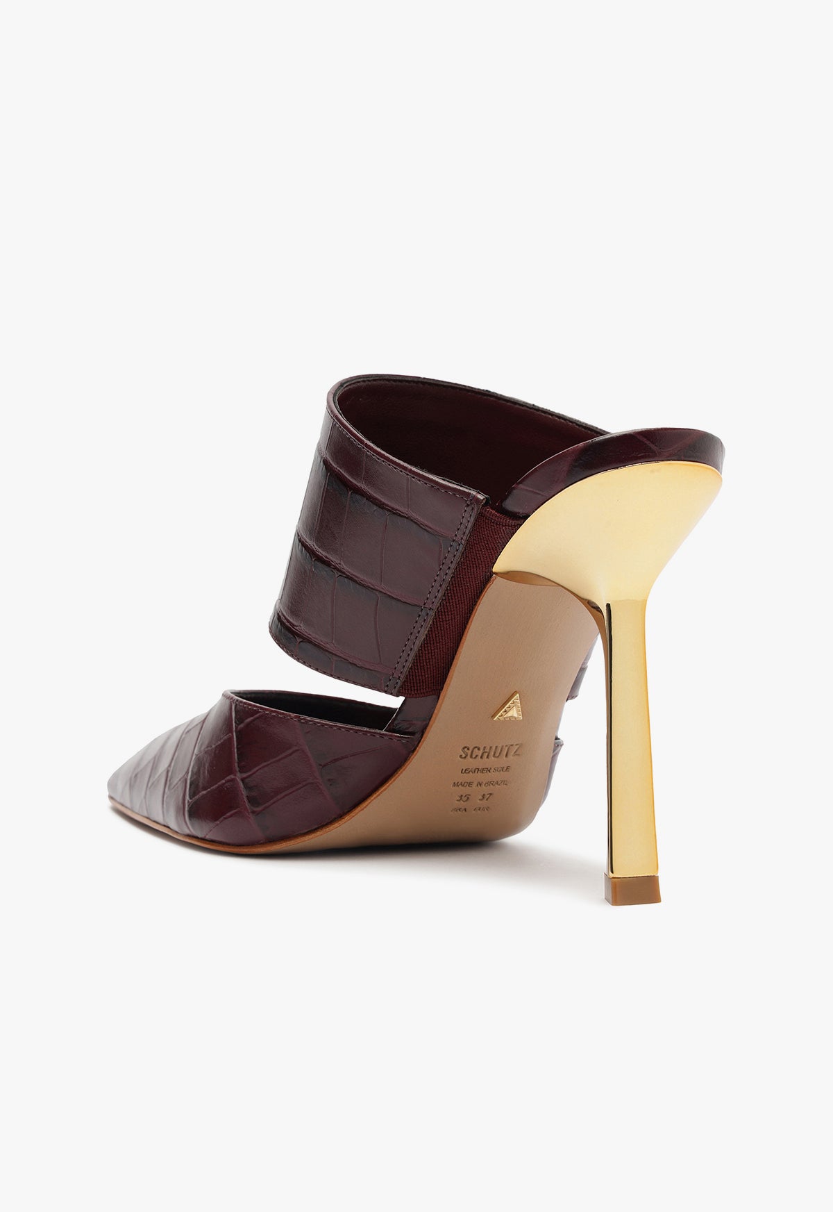 Ciara Crocodile Embossed Leather Pump - High Heel 3.5