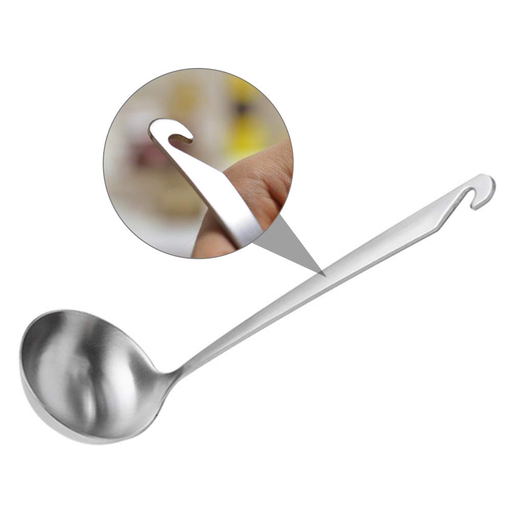 DOITOOL 1-Piece Stainless Steel Soup Ladle - 12