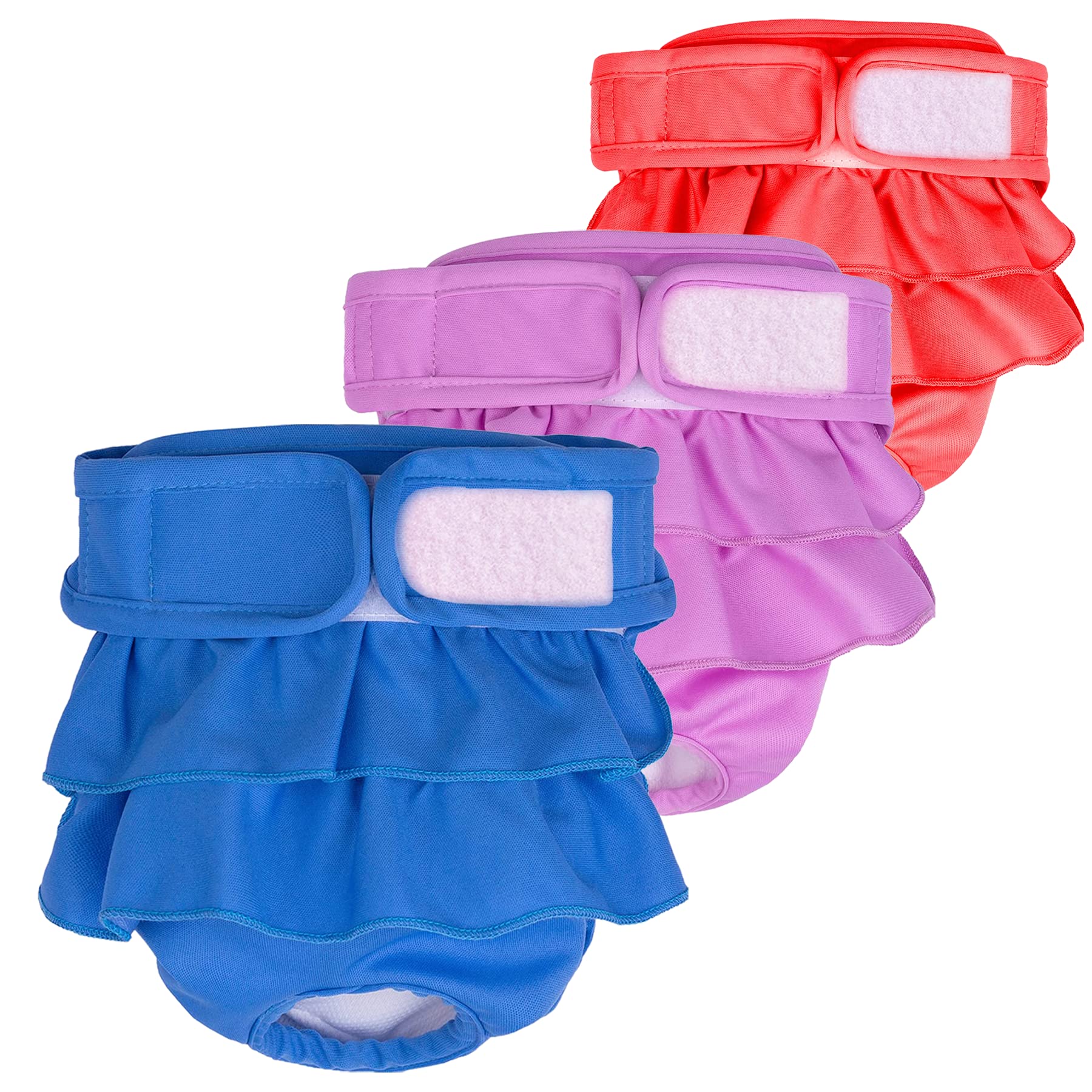 Washable Female Dog Diapers for Heat Periods & Incontinence - Reusable Pet Diapers for Excitable Urination - Perfect for Indoor Use, Travel & Training