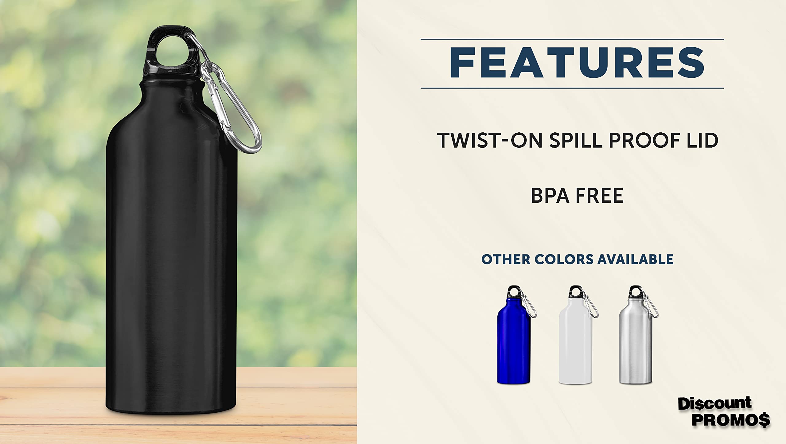 20 oz Aluminum Water Bottles Set of 10 - Bulk Pack Reusable Sports Bottles for Gym, Hiking, Camping & Outdoor Activities - BPA-Free Black Water Bottles for Fitness, Work & Travel
