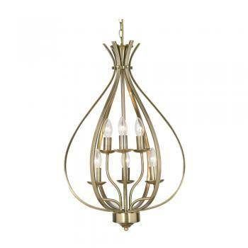 Araba 6-Light Chandelier Modern Ceiling Light Fixture with Multiple Finish Options - Perfect for Dining Room, Living Room, or Bedroom Lighting