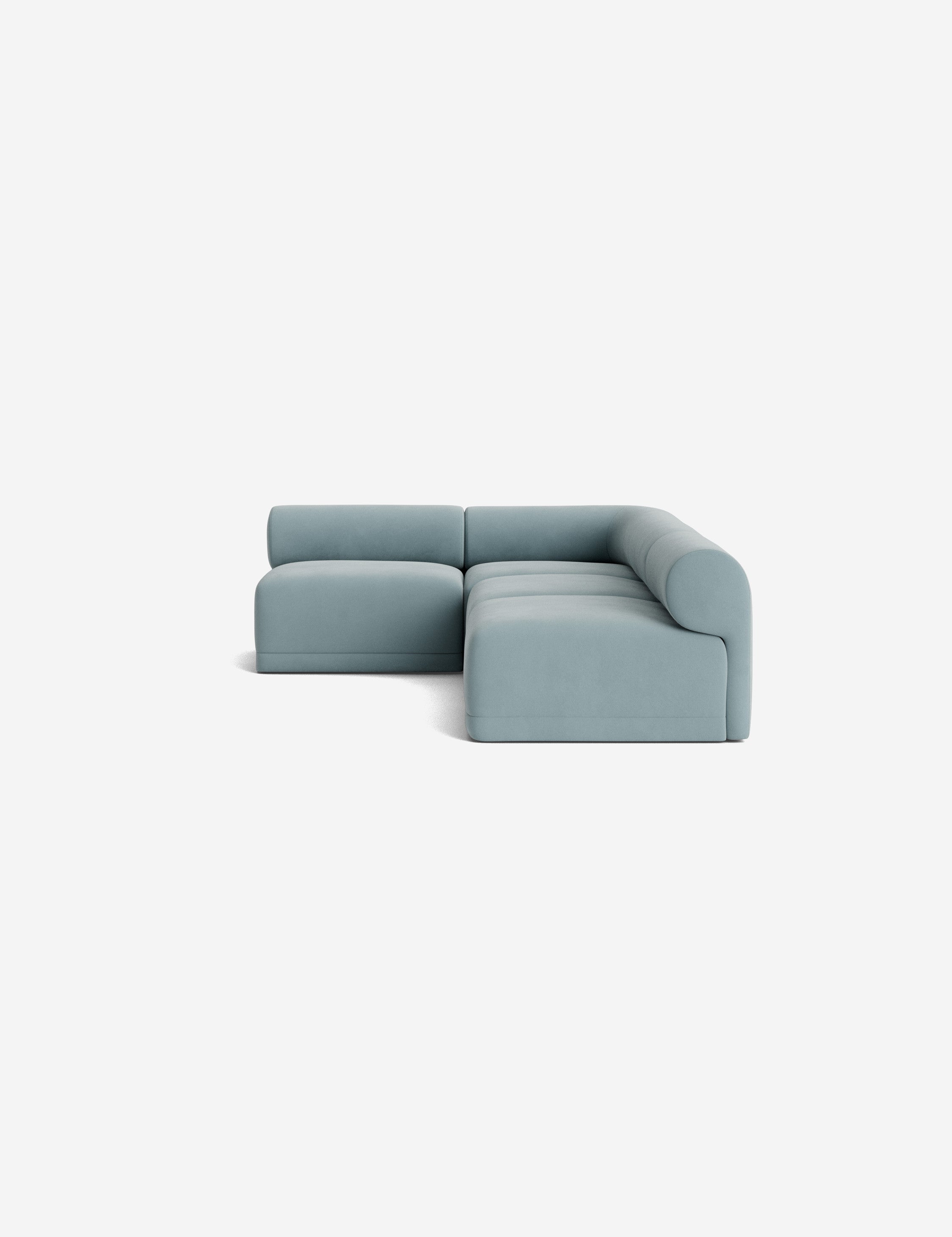 Modern Carson Sectional Sofa - Comfortable L-Shaped Couch for Living Room, Family Room & Home Theater - Soft Fabric Upholstery with Reversible Chaise