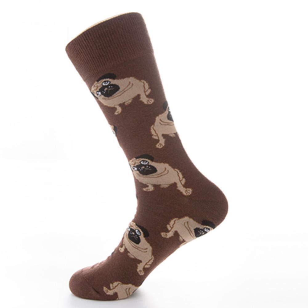 Colorful Dog Pattern Men's Cotton Casual Socks - Comfortable Breathable Ankle Socks for Walking, Running, and Daily Wear