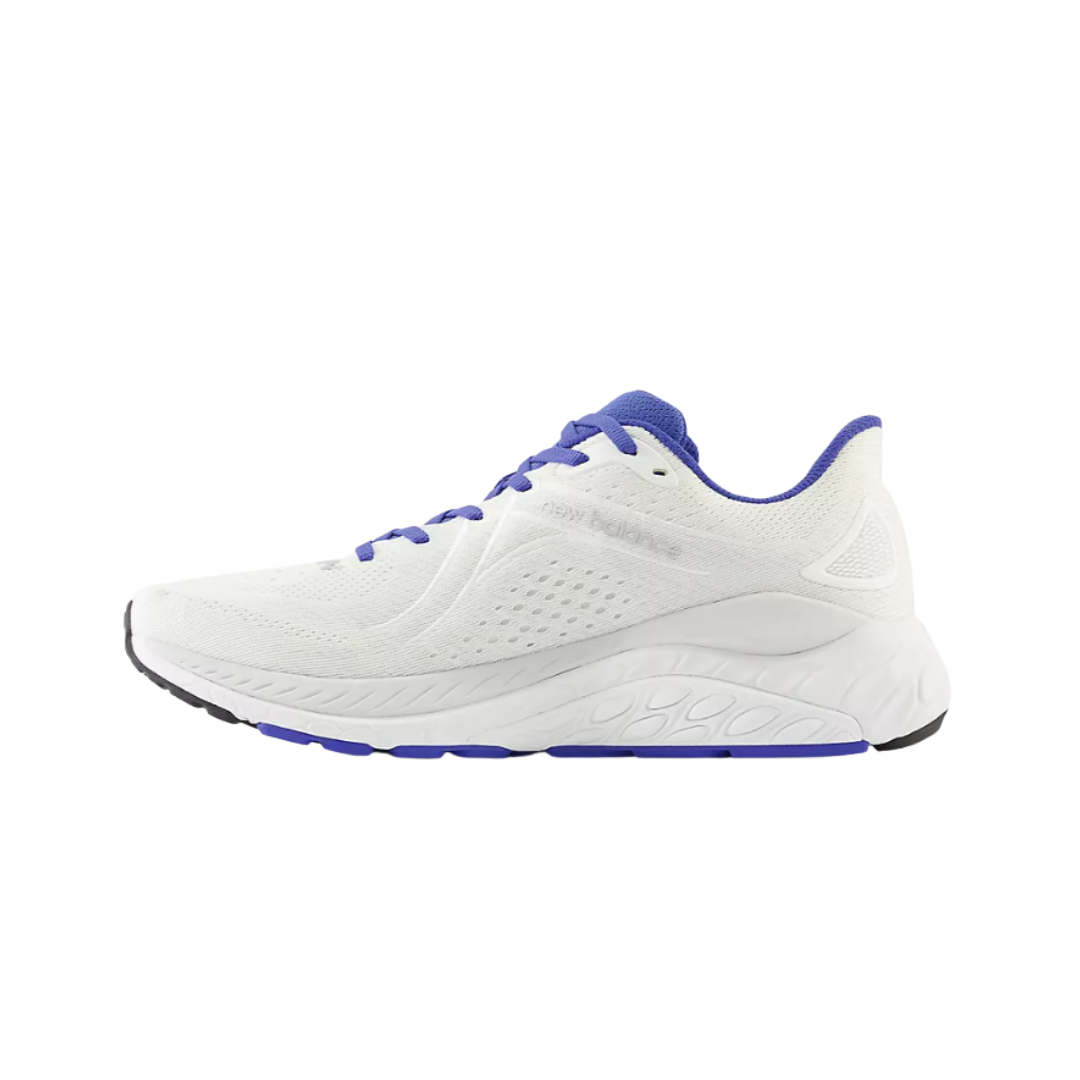 New Balance Men's Fresh Foam x 860v13 Running Shoes - White with Marine Blue (D Width) - Cushioned Support for Road Running, Jogging & Daily Wear