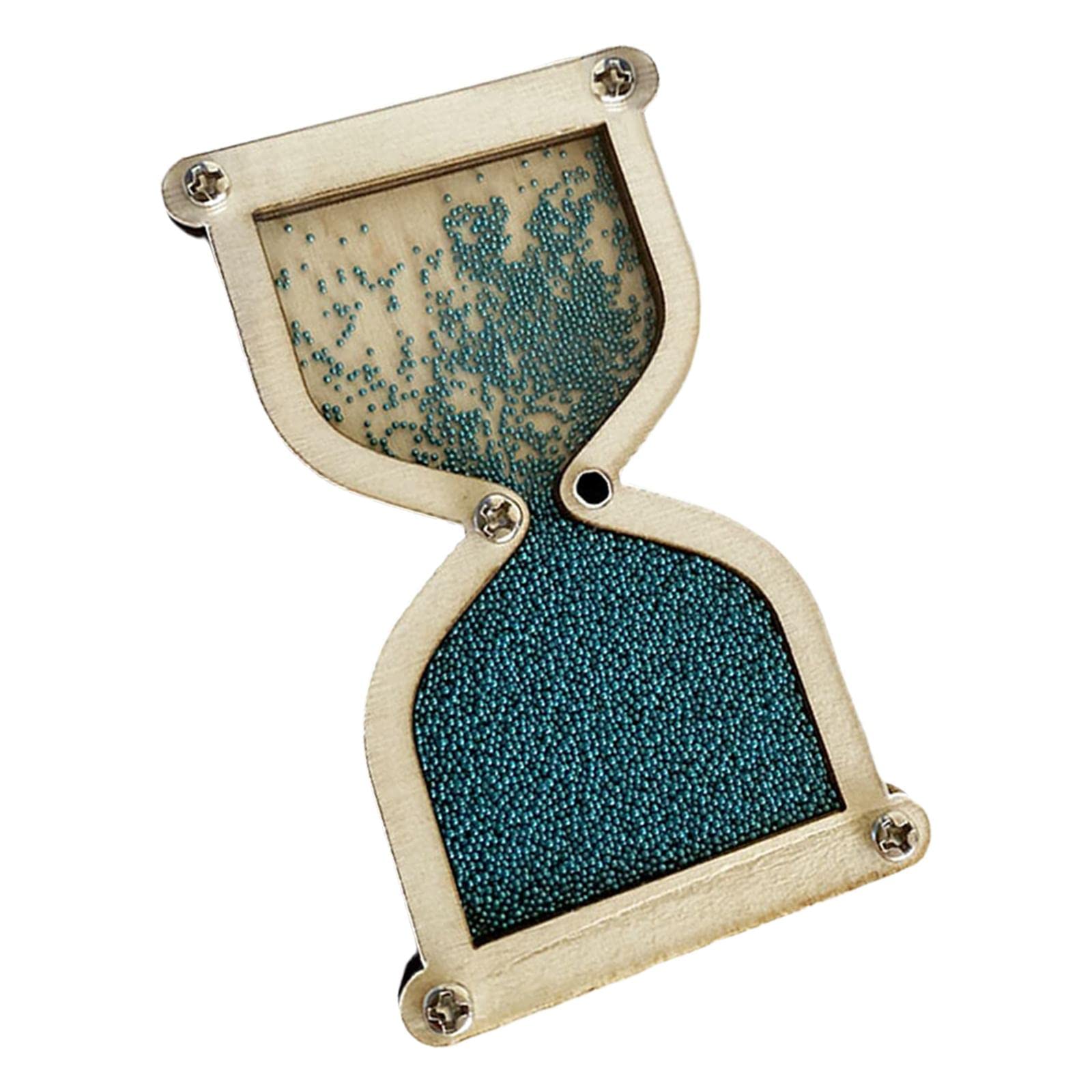 Yotijay Wooden Hourglass Toy for Kids - Sensory & Early Educational Learning Toy for Preschool Boys & Girls Ages 3+ (Blue/Green) - Perfect for Montessori Classrooms, Playtime & Cognitive Development