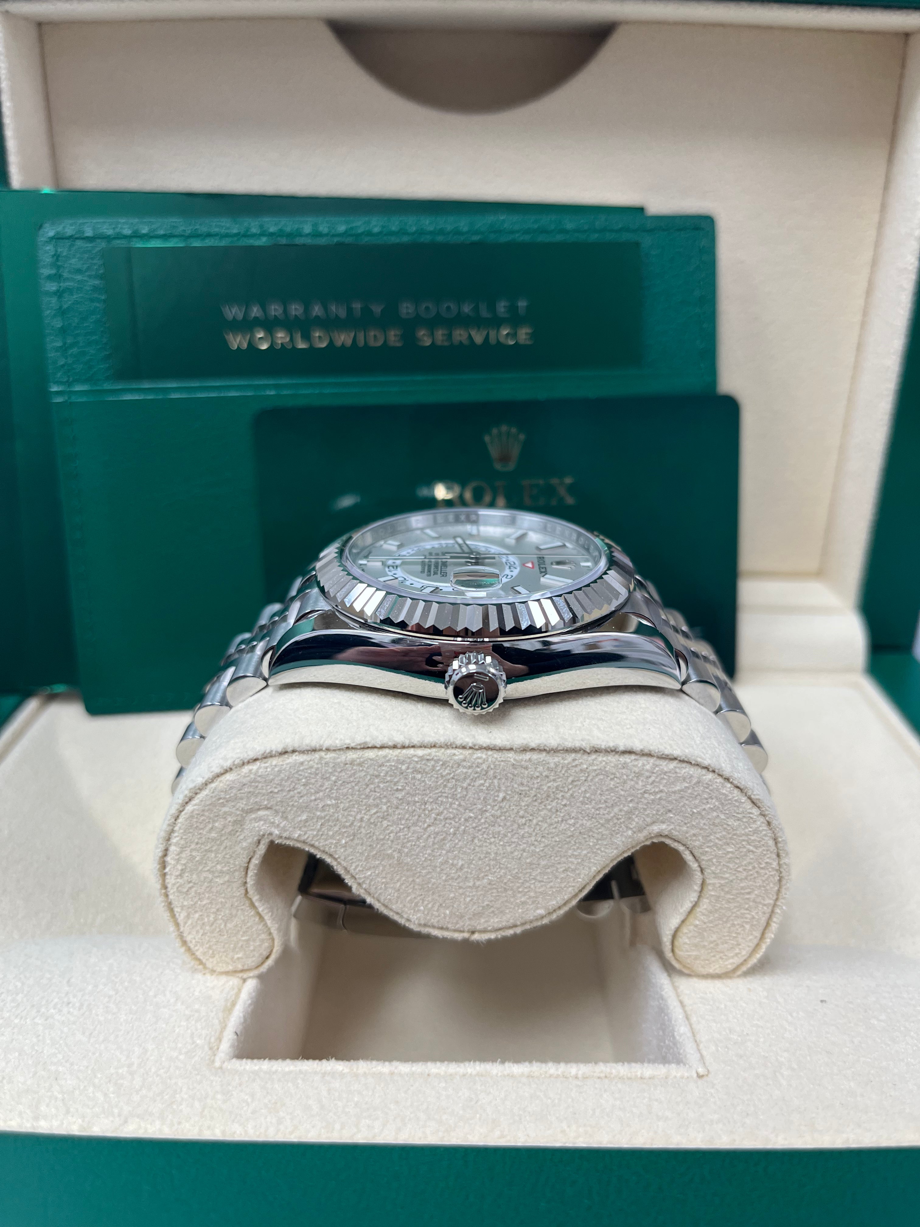 Rolex Sky Dweller 326934 - White Rolesor Watch with White Index Dial & Jubilee Bracelet | Luxury Men's Dress Watch for Business, Travel & Special Occasions