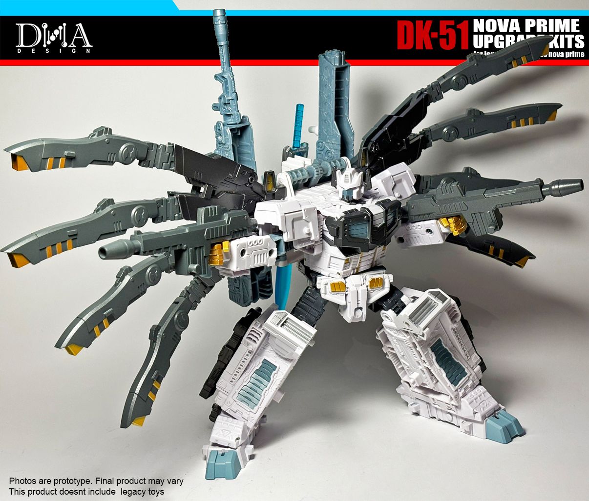 DNA Design DK 51 Upgrade Kit for Nova Prime - Transformers Action Figure Parts - Perfect for Collectors & Custom Builders - Enhance Your Nova Prime Figure Display & Play Experience