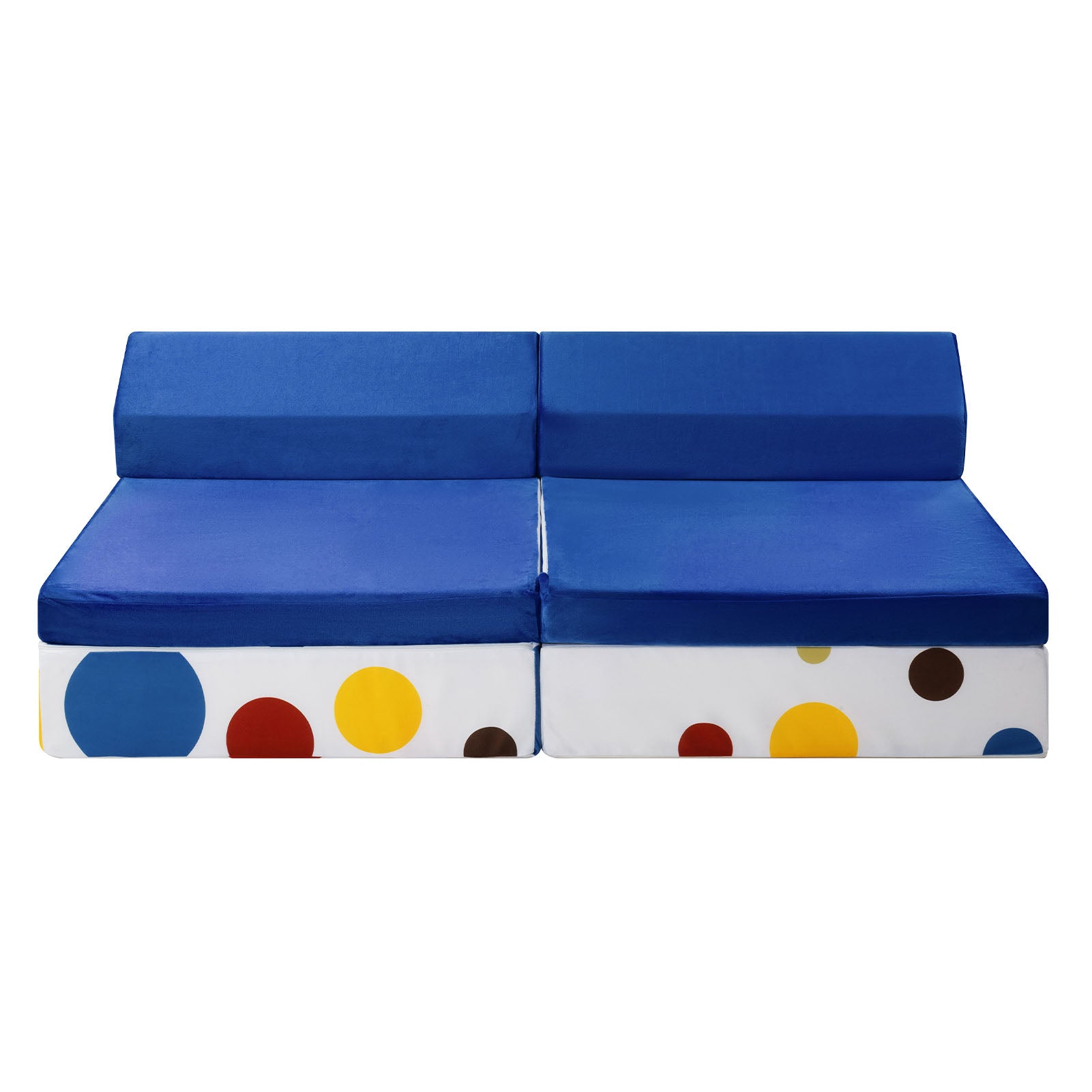 MAXYOYO 10-Piece Modular Convertible Kids Play Couch Sofa Set with Removable Soft Velvet Covers - Multi-Color for Playroom, Nursery & Family Room - Perfect for Toddlers' Playtime, Reading Nook & Sleepovers
