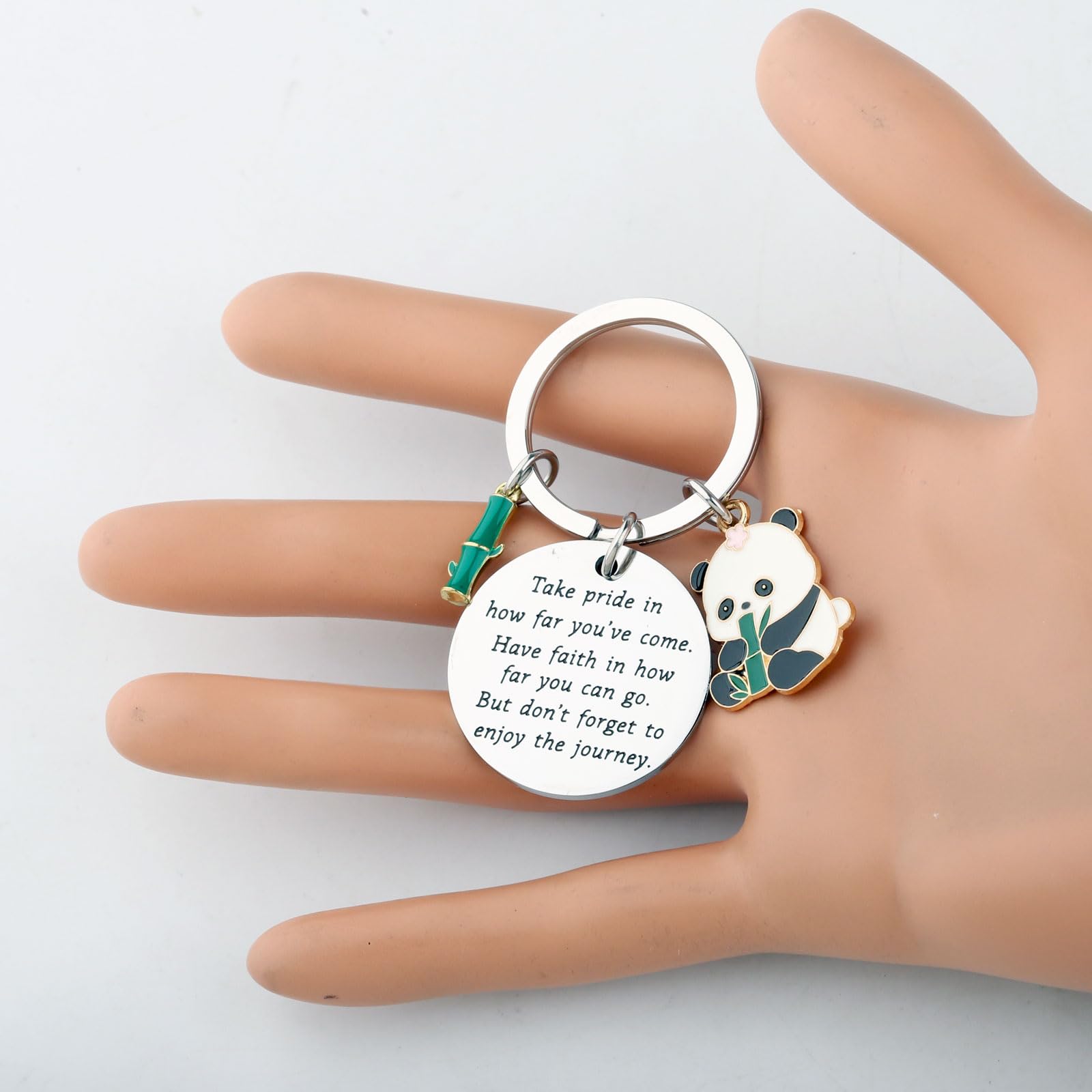 Cute Panda Keychain Jewelry - Perfect Panda Gifts for Panda Lovers - Motivational 