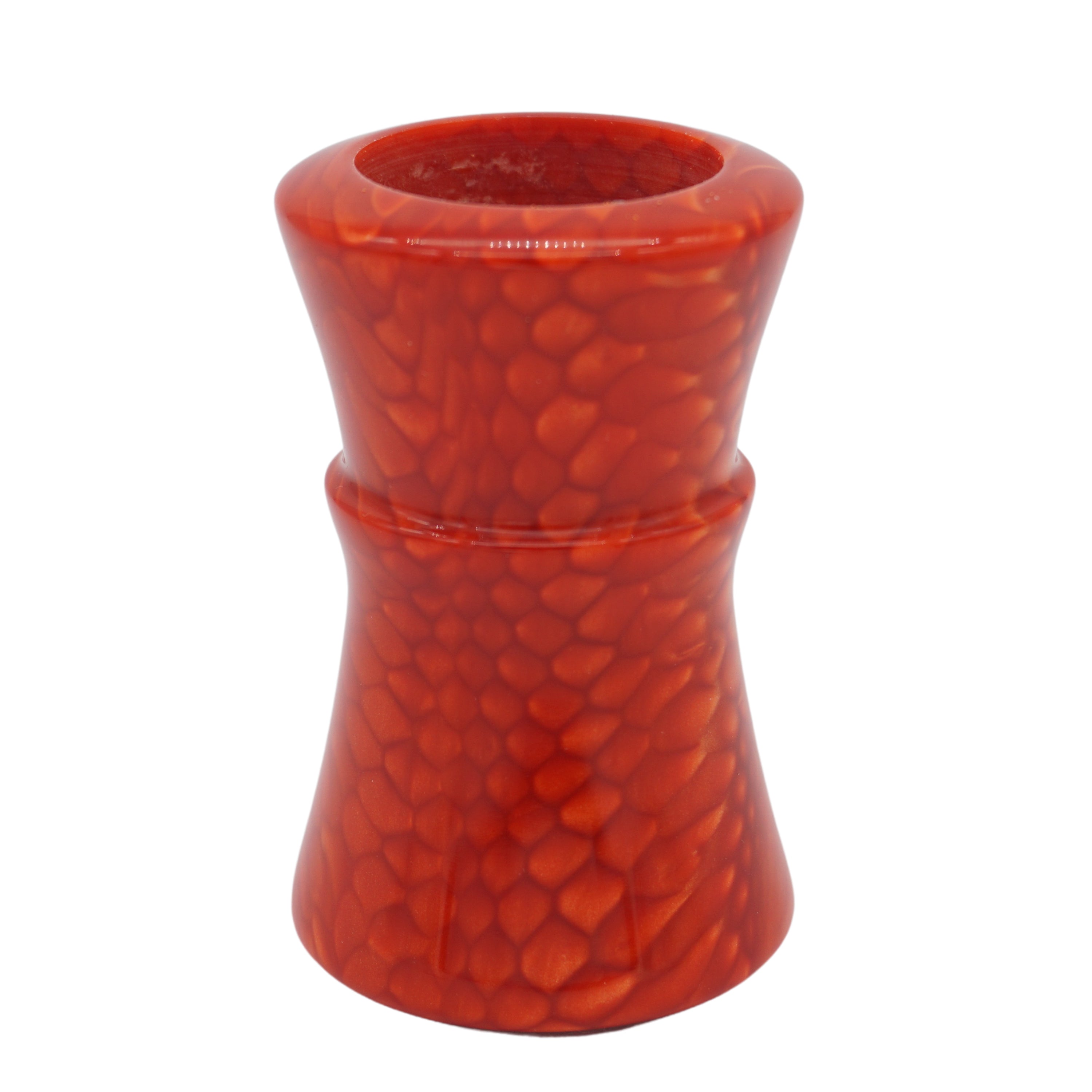 Premium Red Snakeskin Handcrafted Shaving Brush Handle - Fits 24mm & 26mm Knots - Perfect for Wet Shaving & Grooming Gifts for Men